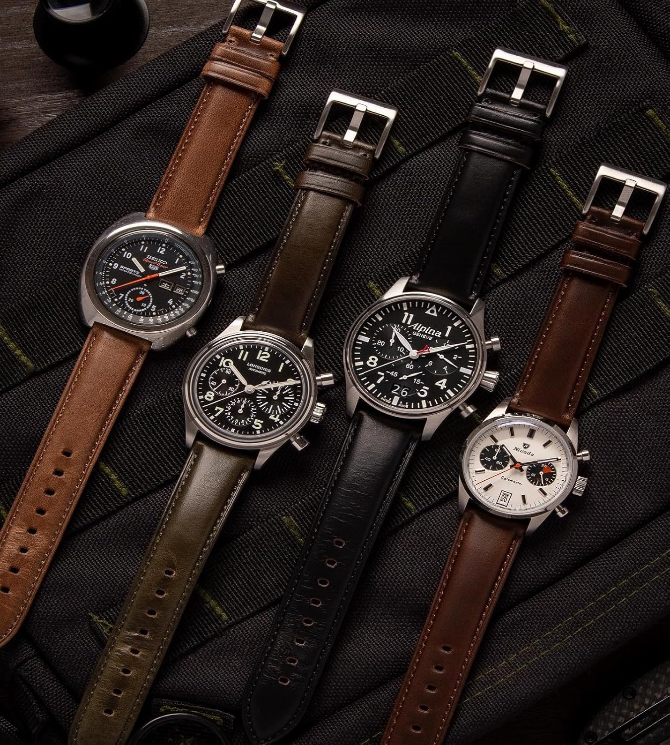 Horween – Correa de reloj de piel de liberación rápida de 0.709 in, 0.748 in, 0.787 in, 0.827 in, 0.866 in, envoltura de repuesto para Galaxy Watch