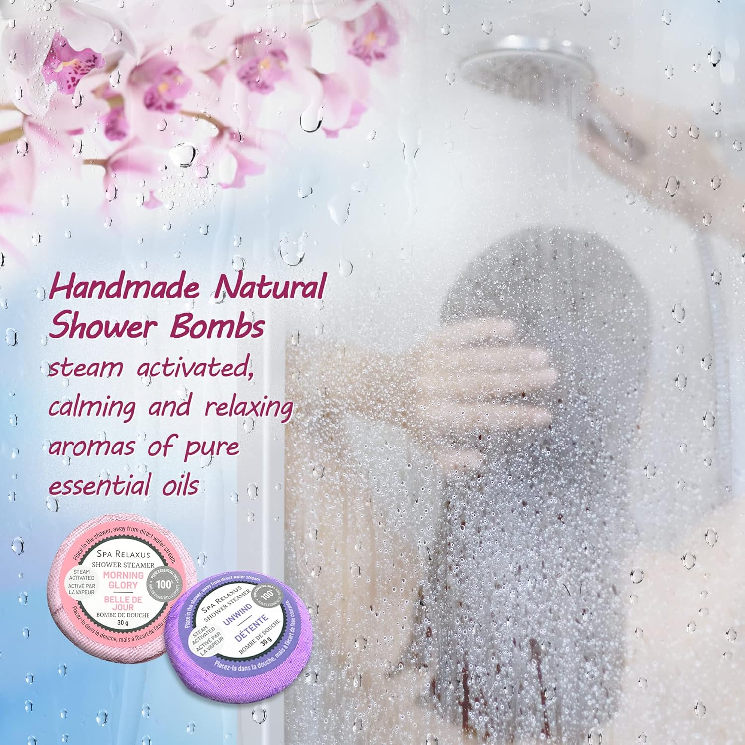 Cestas de regalo de spa para mujer, regalos de spa premium para mujeres con bolsa de cosméticos, bombas de baño, juego de regalo de spa hecho a mano