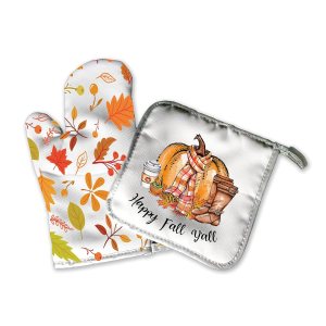 Decorative Cloth Kitchen Oven Mitt Pot Holder Set Autumn Fall Halloween Home Decor Seasonal Holiday Decorations Rustic Harvest Pumpkin Spice Decorative Cloth Kitchen Oven Mitt Pot Holder Set Autumn Fall Halloween Home Decor Seasonal Holiday Decorations Rustic Harvest Pumpkin Spice