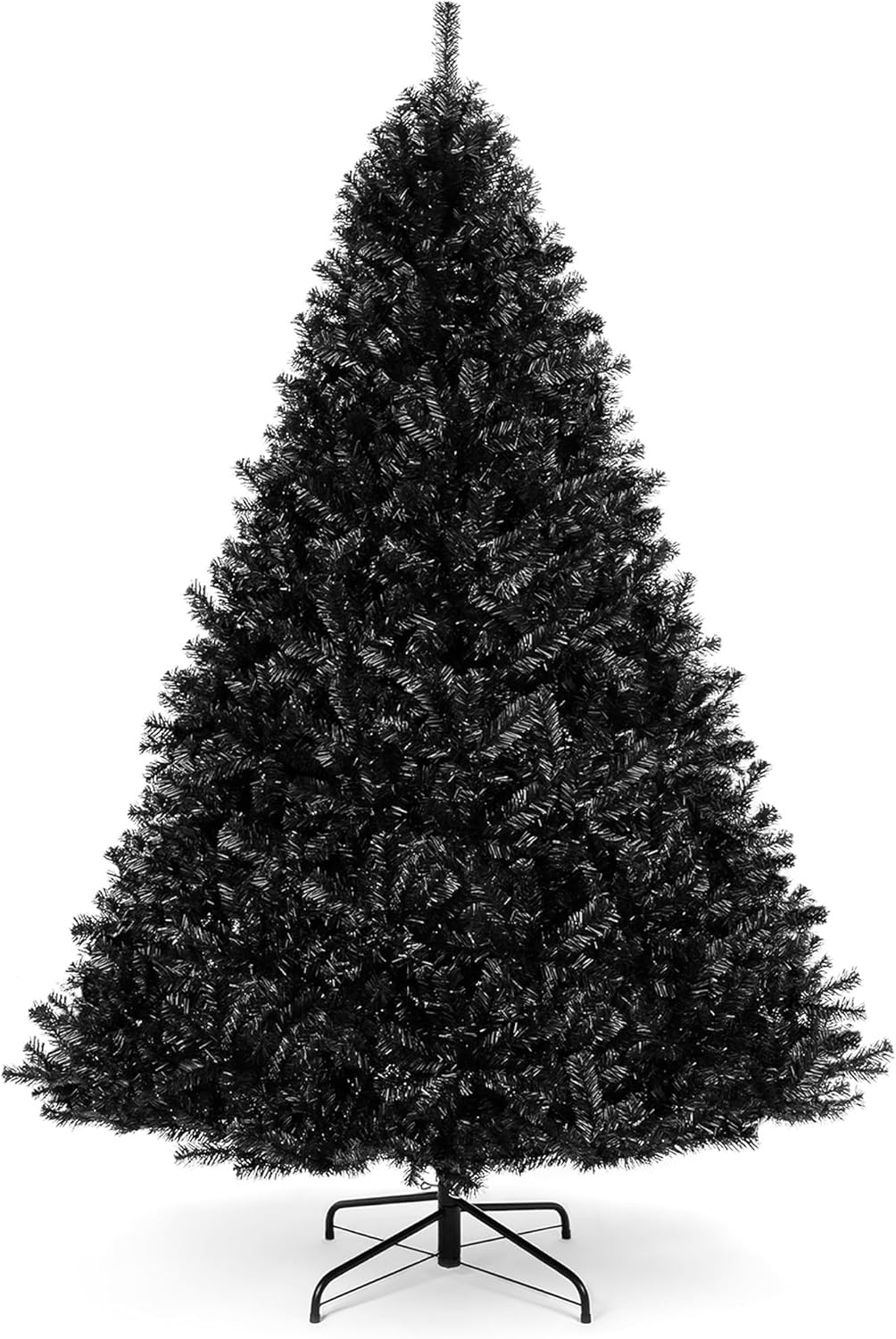 Best Choice Products Árbol de Navidad artificial negro de 4.5 pies, decoración de vacaciones de temporada para el hogar, oficina, decoración de