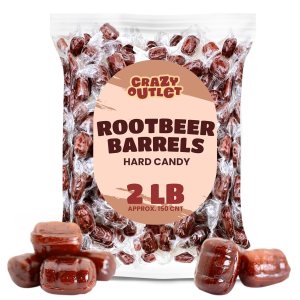 CrazyOutlet Barriles de cerveza de raíz de caramelo duro, 2 libras, 150 piezas CrazyOutlet Barriles de cerveza de raíz de caramelo duro, 2 libras, 150 piezas
