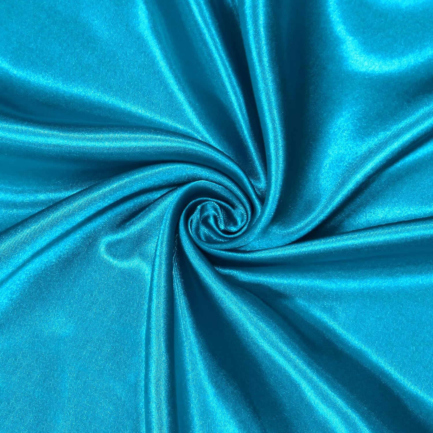 Homiest Turquoise Satin Fabric by The Yard, 3 Yards x 58 Inch Charmeuse Satin Fabric Silky & Shiny Cloth Fabric, Smooth Bridal Satin Fabric for