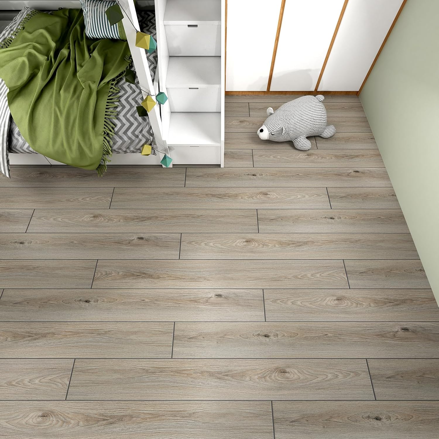STICKEEP Azulejos de vinilo de 6 x 36 pulgadas, rollo de azulejos de vinilo para despegar y pegar, impermeable, adhesivo para despegar y pegar,