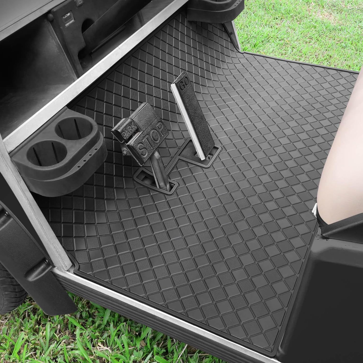 Club Car DS – Tapete de repuesto para carrito de golf con diseño de goma resistente de 0.315 pulgadas y fácil de limpiar, se adapta a Club Car DS