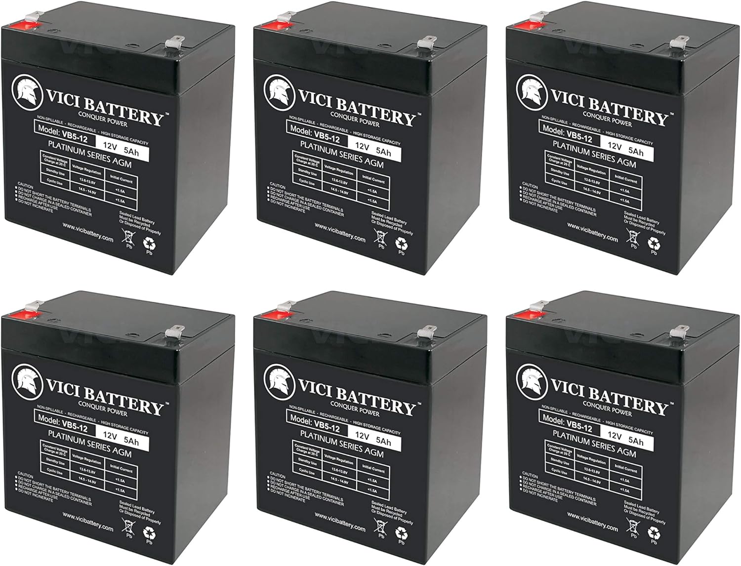 Batería VICI de 12 V 5 AH SLA para Xantrex XPower Solar Jump Starter  6 unidades