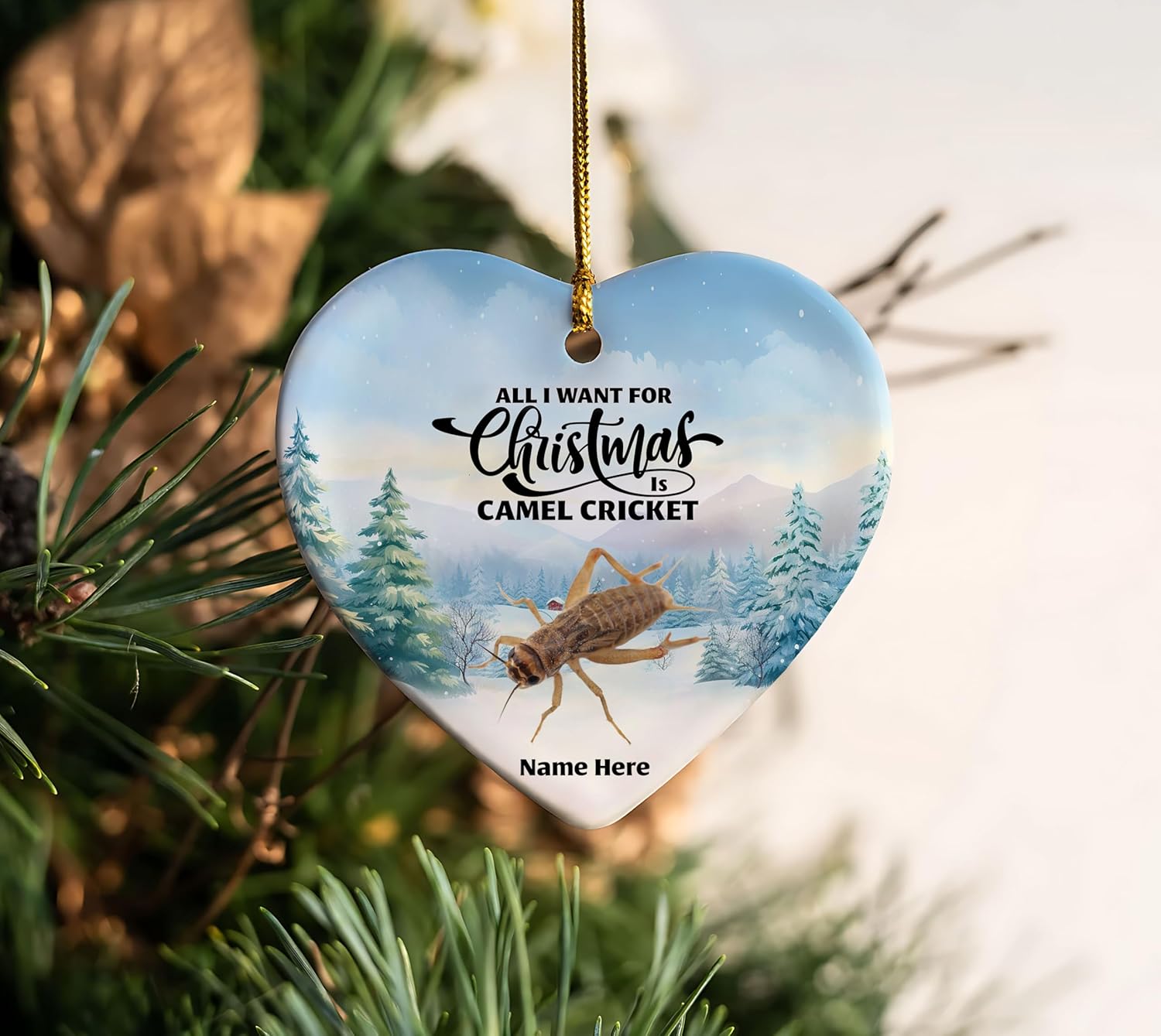 Adorno de regalo personalizado de grillo de camello 2023 para decoración del árbol de Navidad, regalos de recuerdo personalizados para dueños de