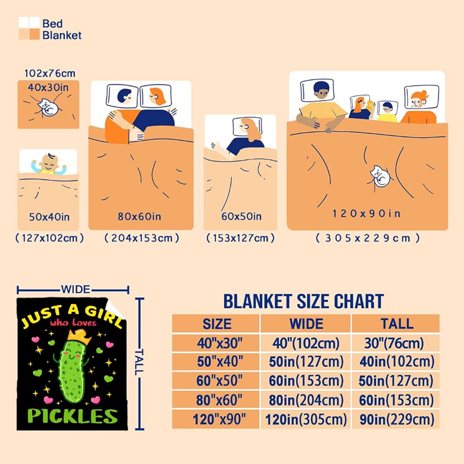 Just A Girl Who Loves Pickles – Manta para niños y niñas, regalo para los amantes de los pepinillos, franela suave y acogedora, ligera y cálida,