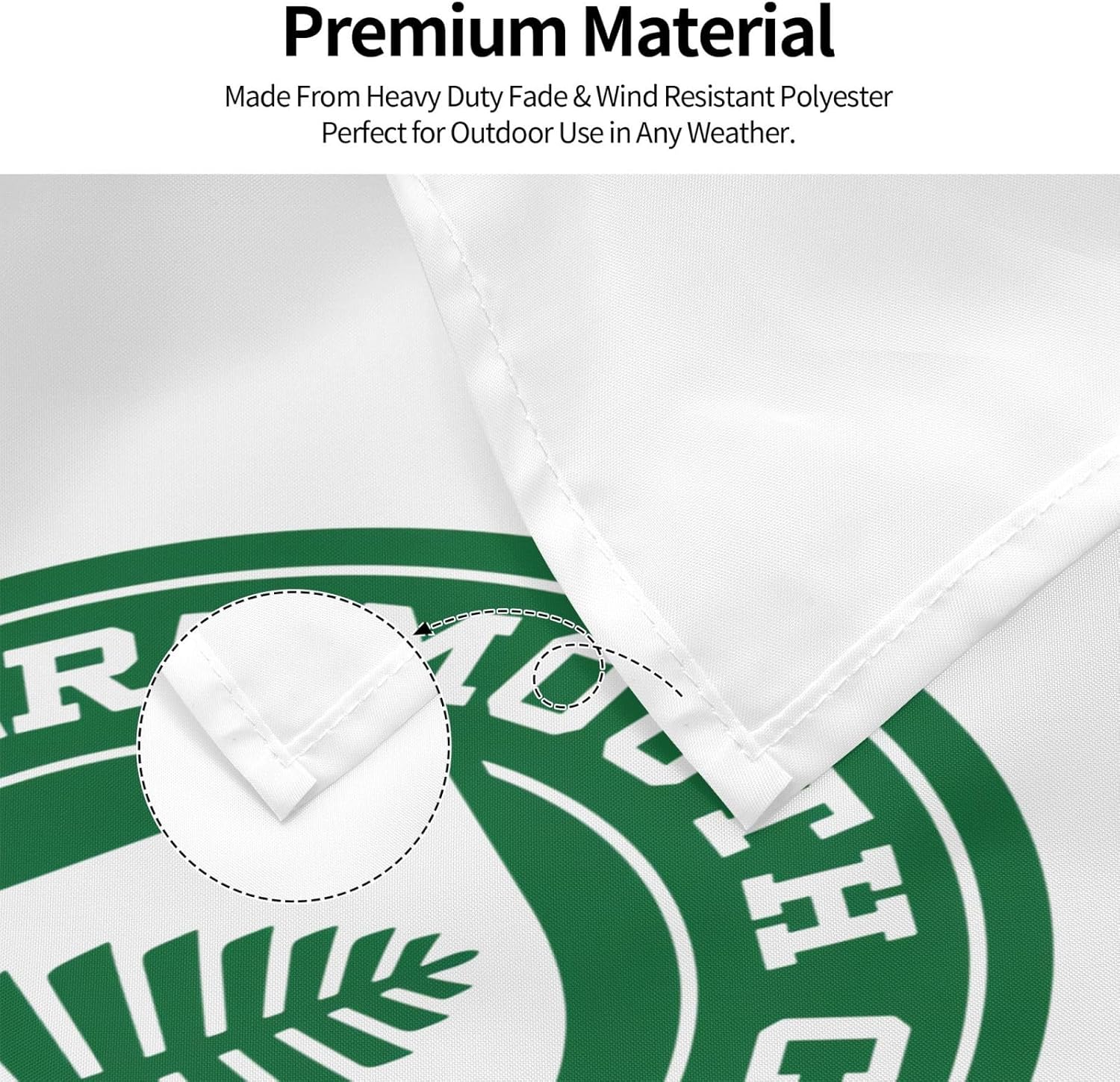 Dartmouth College – Bandera decorativa para exteriores de 3 x 5 pies, bandera de jardín, bandera individual para exteriores