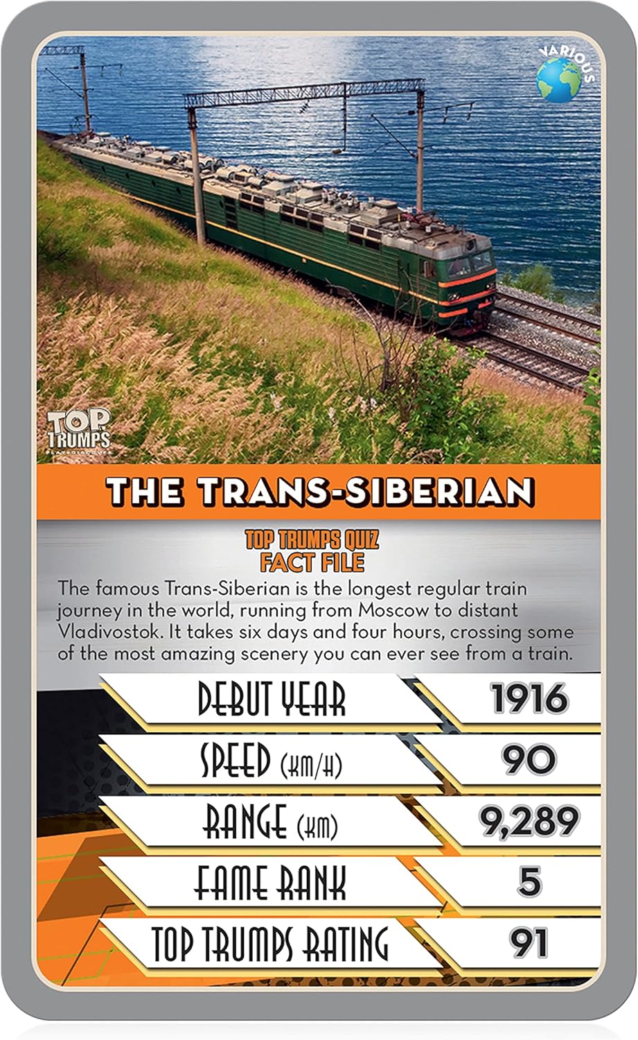 Top Trumps Trains Classics – Juego de cartas, aprende sobre el metro de Londres, los trenes de hielo alemanes y Beijing Shanghai en este juego