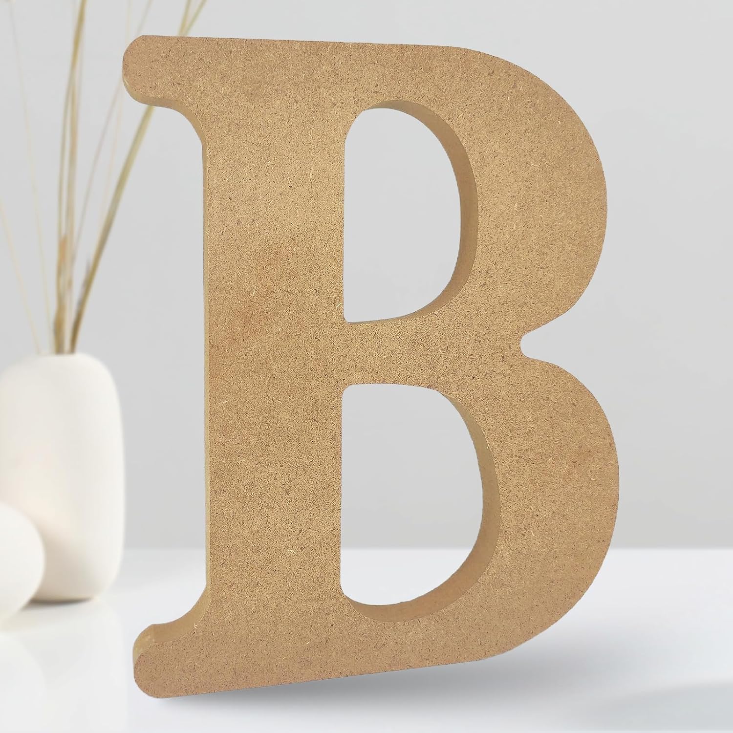 AOCEAN Letras de madera diseñables de 8 pulgadas, letras de madera sin terminar para decoración de pared, letras decorativas de pie, rebanadas,