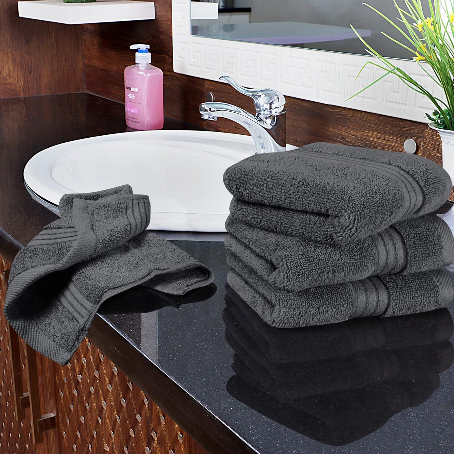 Utopia Towels – Juego de toallas de rostro 100 % algodón hilado en anillo de 600 GSM, secado rápido, muy absorbentes, suaves al tacto, perfectas