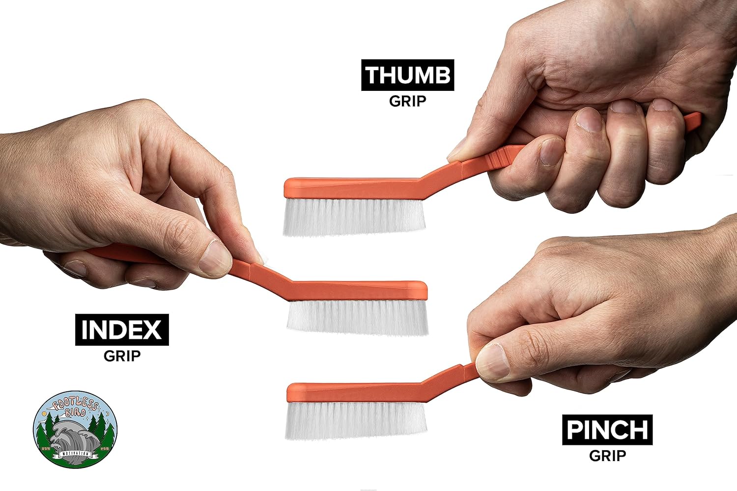 Climbing & Bouldering Vegan Nylon Brush, Perfect Grip & Angle, High Density, 100% Recyclable, Strong Rock Climbing Brush Outdoor & Indoor