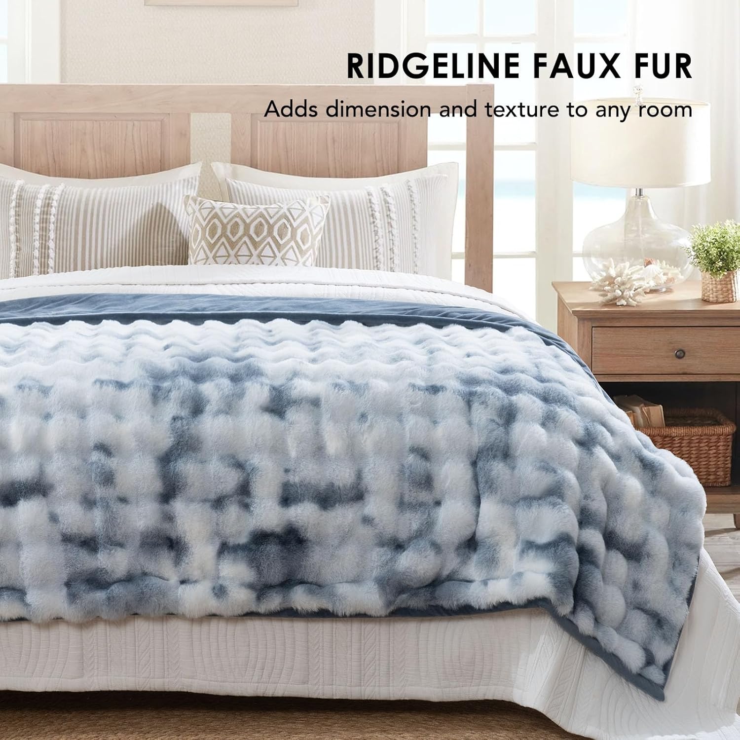 Manta ultrasuave y lujosa de piel sintética de conejo Ridgeline, manta gruesa y cálida para cama, acogedora manta reversible de felpa para sofá,