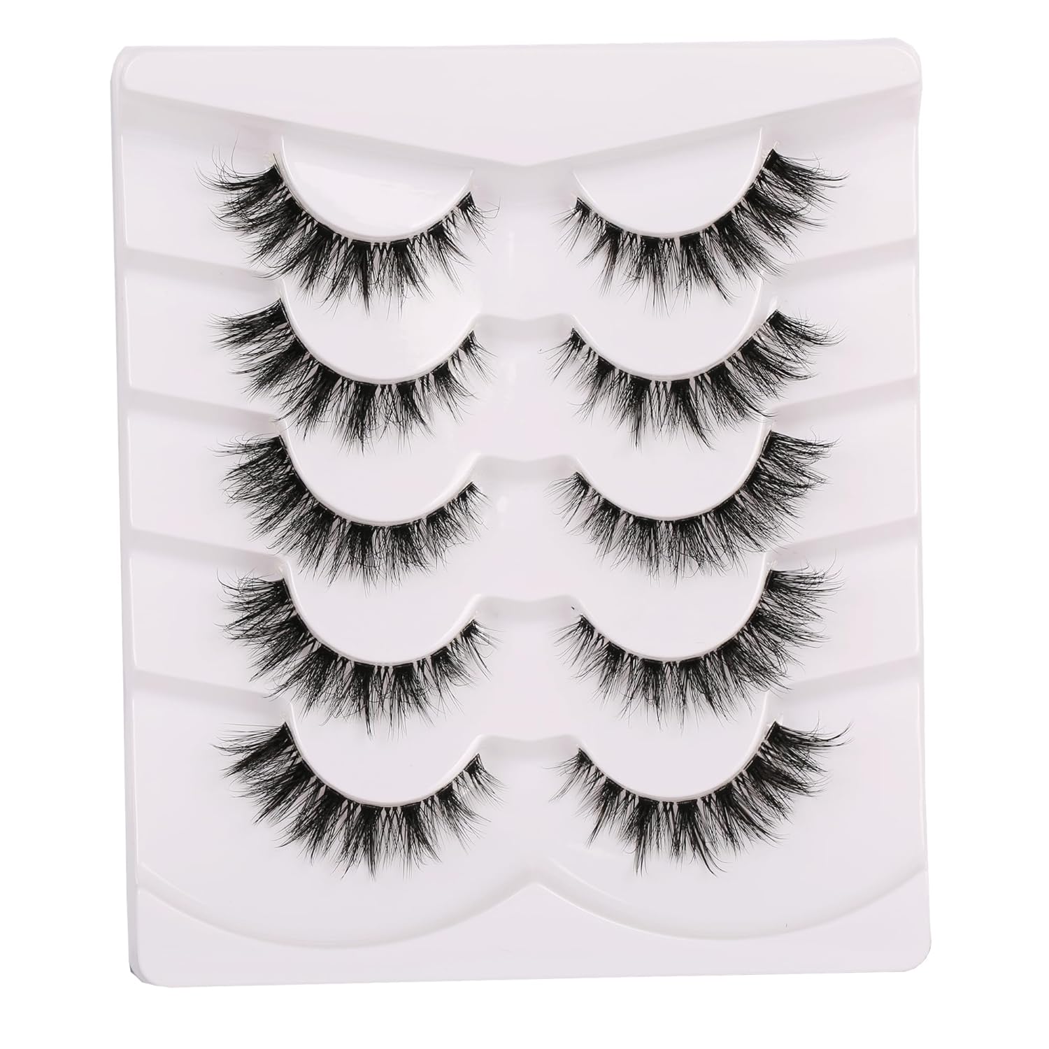 Gmagictobo Pestañas postizas naturales de ojo de gato, pestañas de banda transparente, esponjosas, finas, 3D, pestañas de imitación de visón,