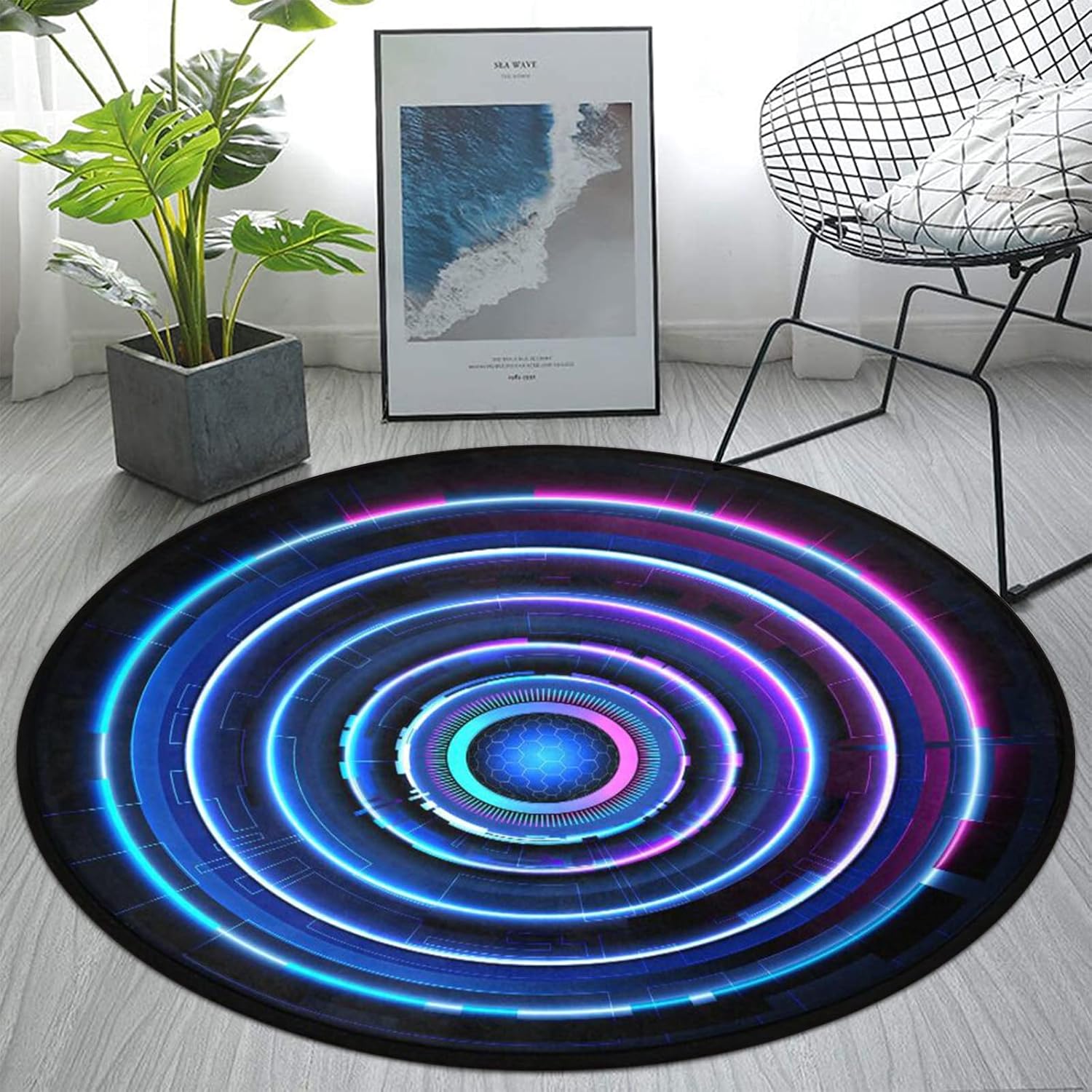 keepcute Tapete antideslizante para silla de videojuegos de 47 pulgadas para suelo de madera dura, tapete para silla de oficina, tapete para silla