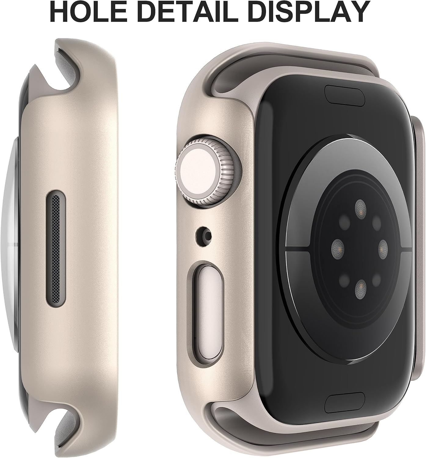 Suoman – Paquete de 2 fundas protectoras de pantalla de vidrio templado para Apple Watch Series 87654Series SE SE 2 de 1.575 pulgadas, funda