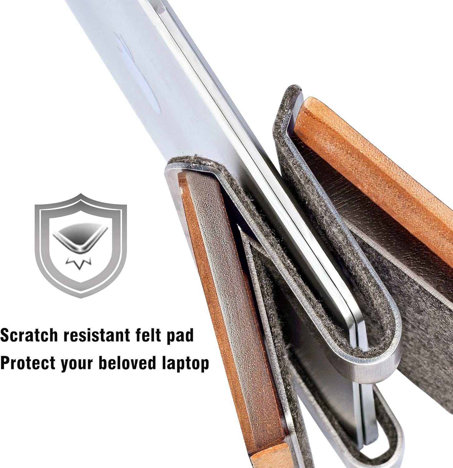 SAMDI Soporte vertical para portátil, soporte vertical para portátil, soporte vertical de madera, compatible con todos los MacBook, HP, Samsung,