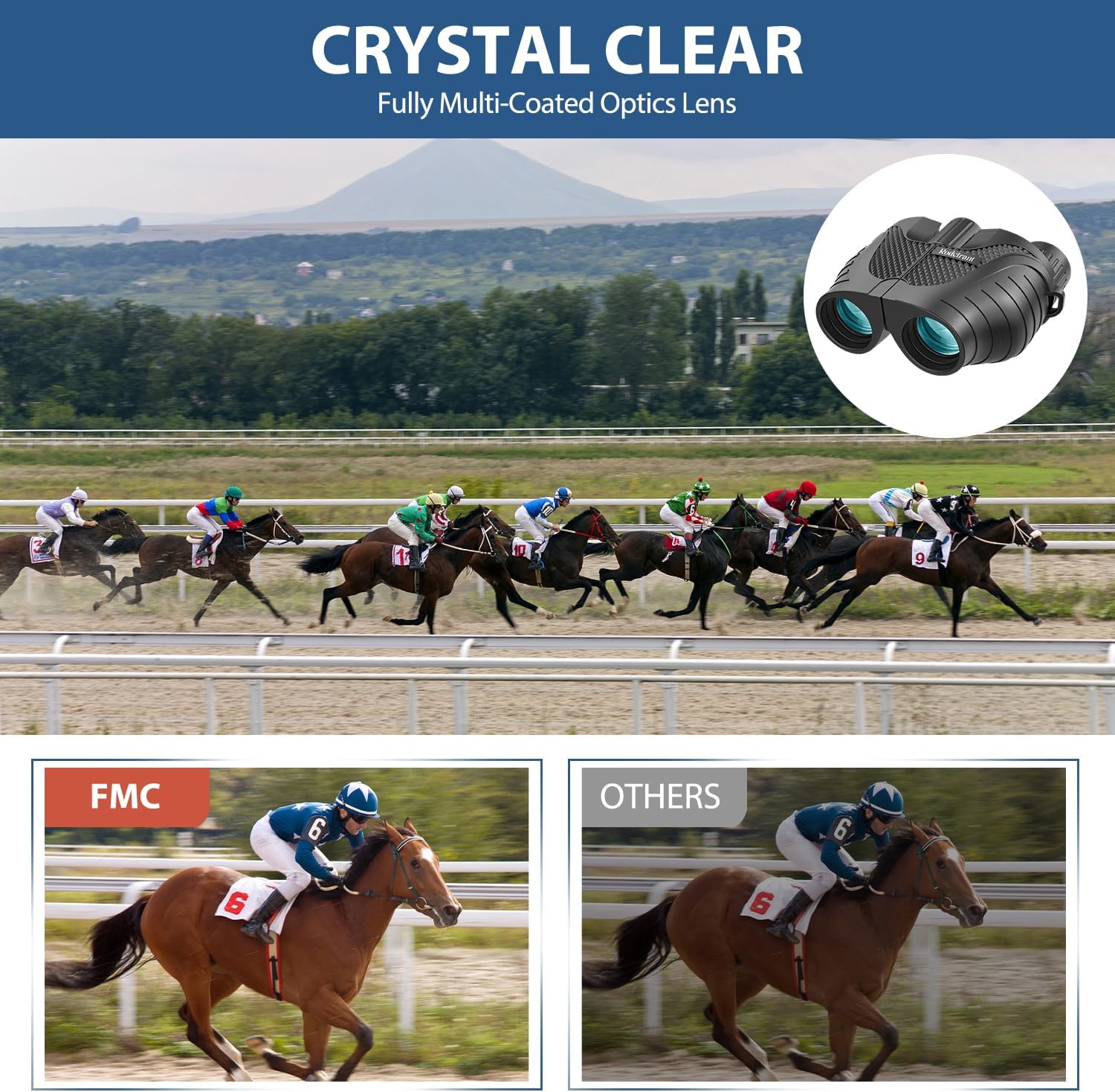 Prismáticos de 15 x 25 pulgadas para adultos, binoculares impermeables con visión nocturna con poca luz, binoculares duraderos y transparentes para