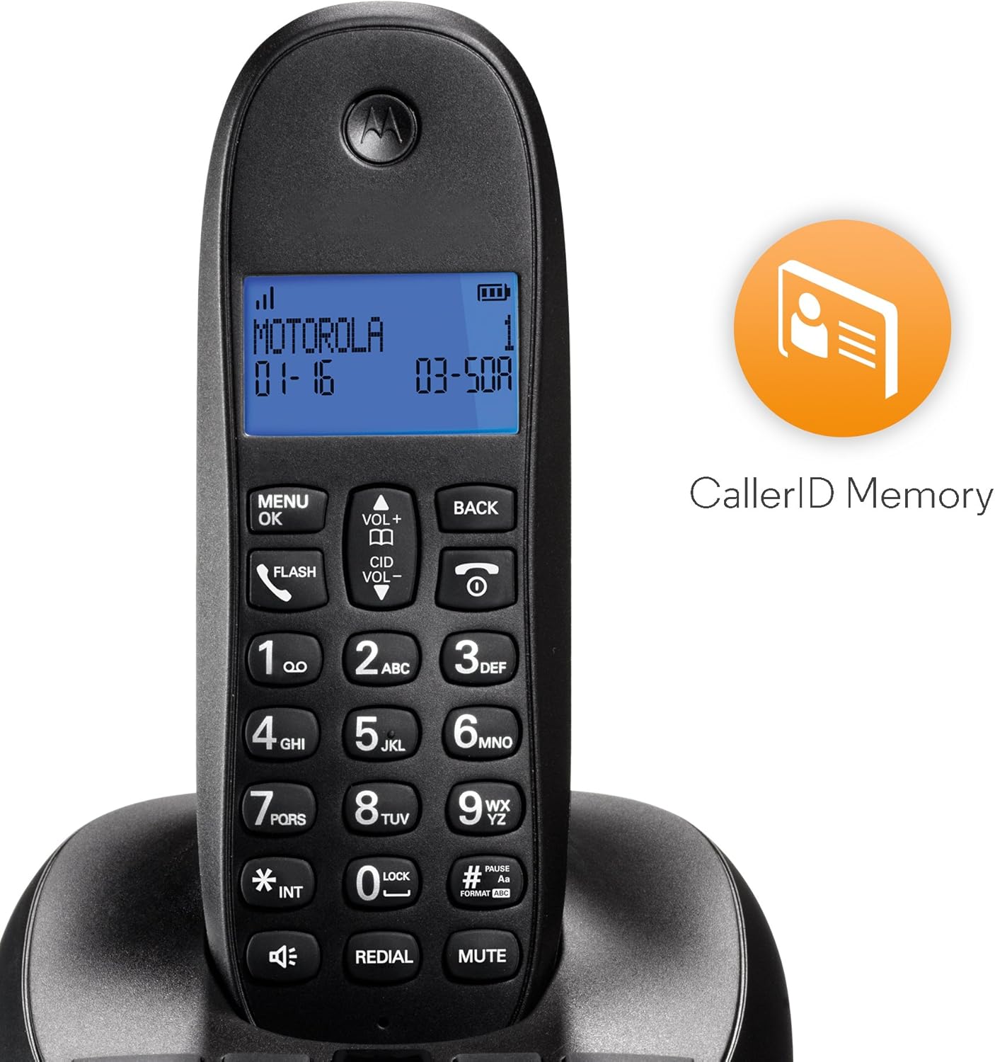 Motorola DECT 6.0 Teléfono doméstico inalámbrico digital con contestador automático y cuatro teléfonos C1014LX