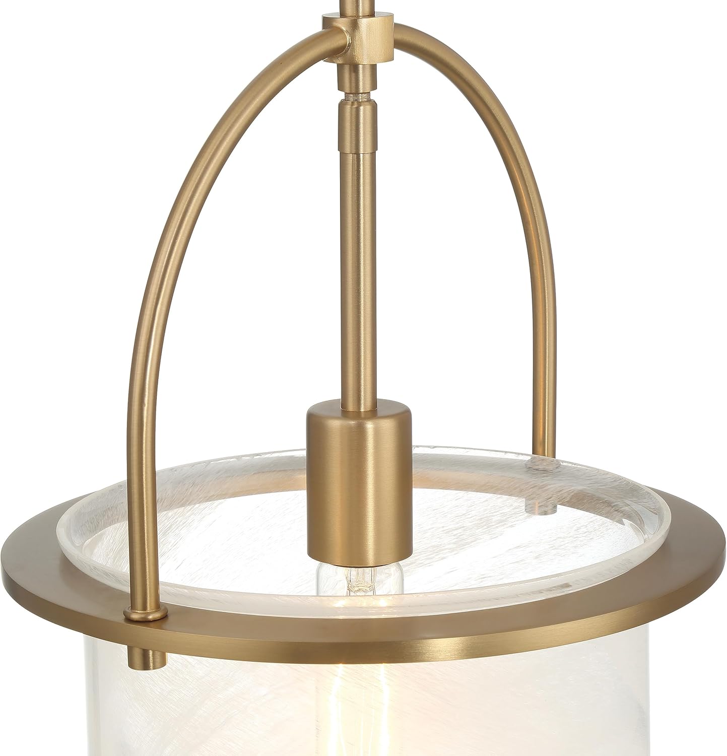 Robert Stevenson Lighting Beatrice – Lámpara de techo moderna de mediados de siglo hecha a mano de vidrio y metal marmoleado, dorado y blanco