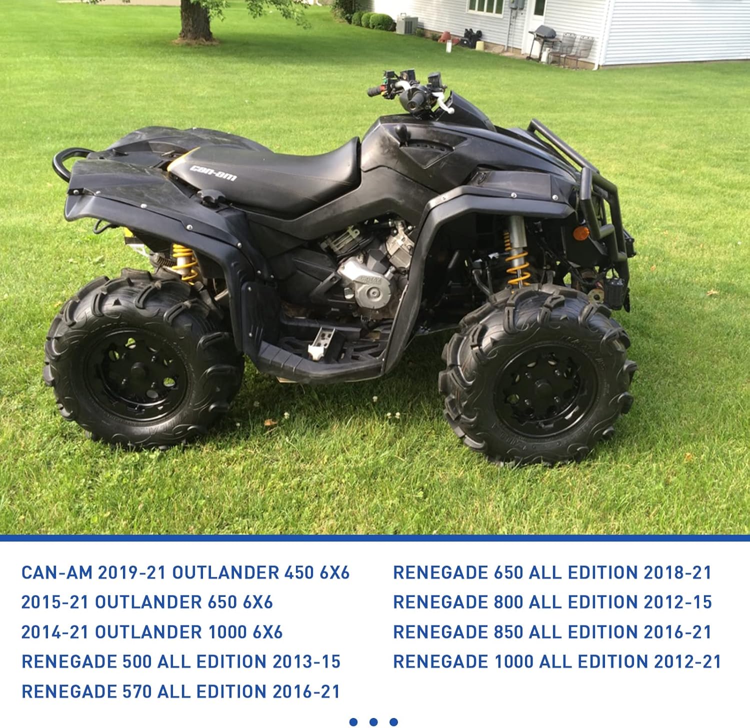 Pastillas de freno delanteras y traseras para Can-Am Outlander 570 650 850 1000 Outlander Max 450 500 800R 1000 Renegade 500 570 STD XMR XXC 800R