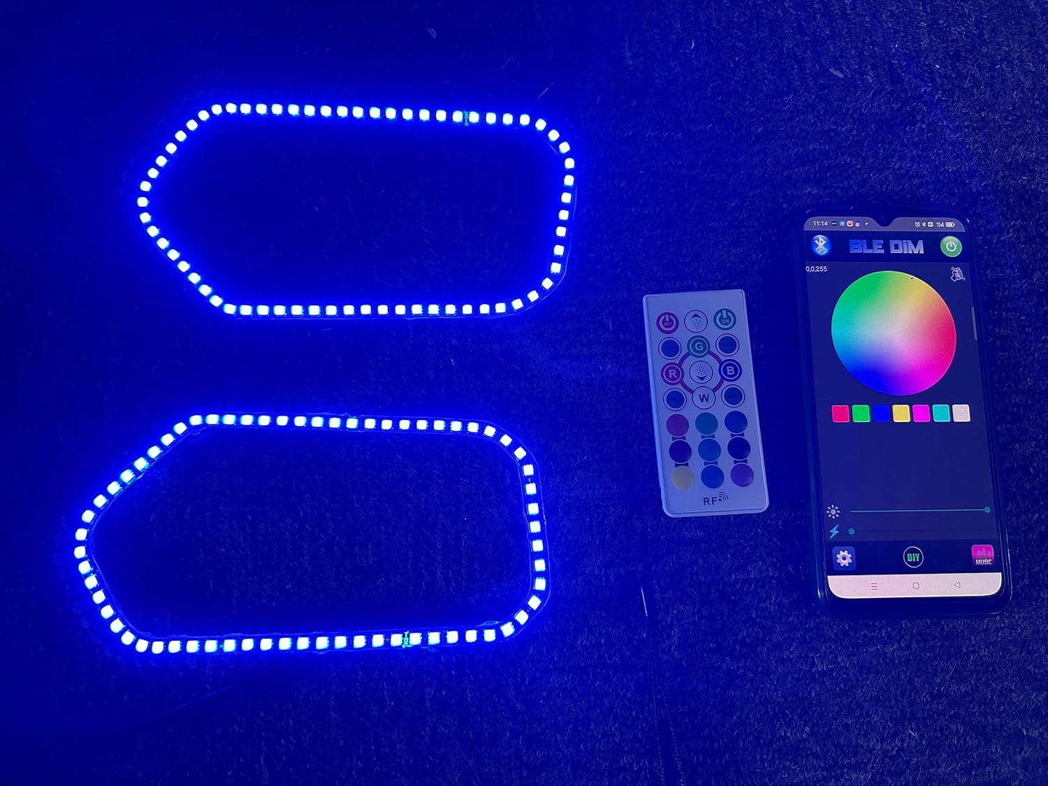Sando Tech X2 Polaris Sportsman RZR RGB Cambio de Cambio 2011+ 450 500 570 800 1000 LED Faro Halo Anillos Bluetooth APP y control remoto Ctrl