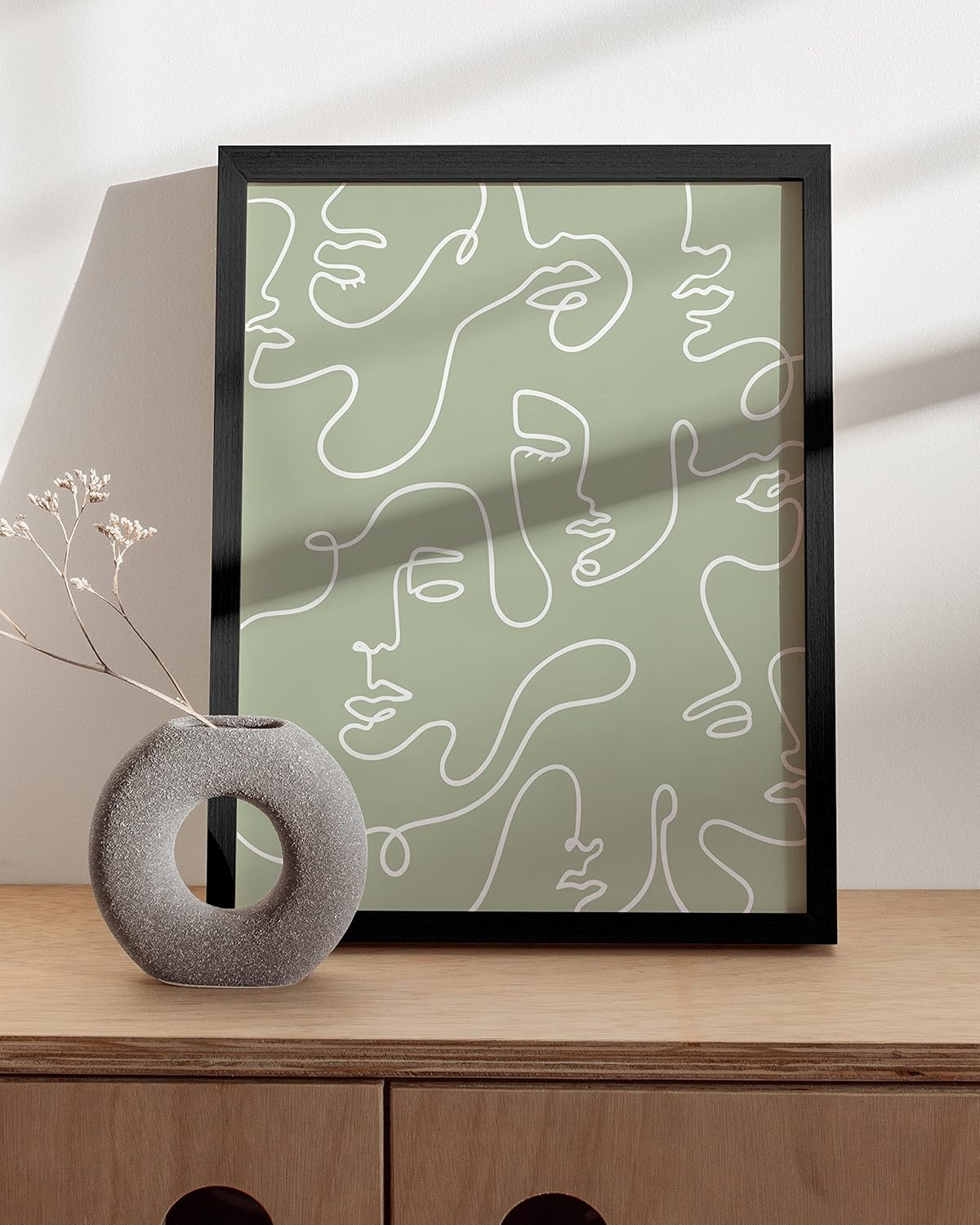 Haus and Hues – Decoración de línea de pared. Figura femenina, póster abstracto, arte de pared, póster minimalista, dibujo de línea, arte de línea