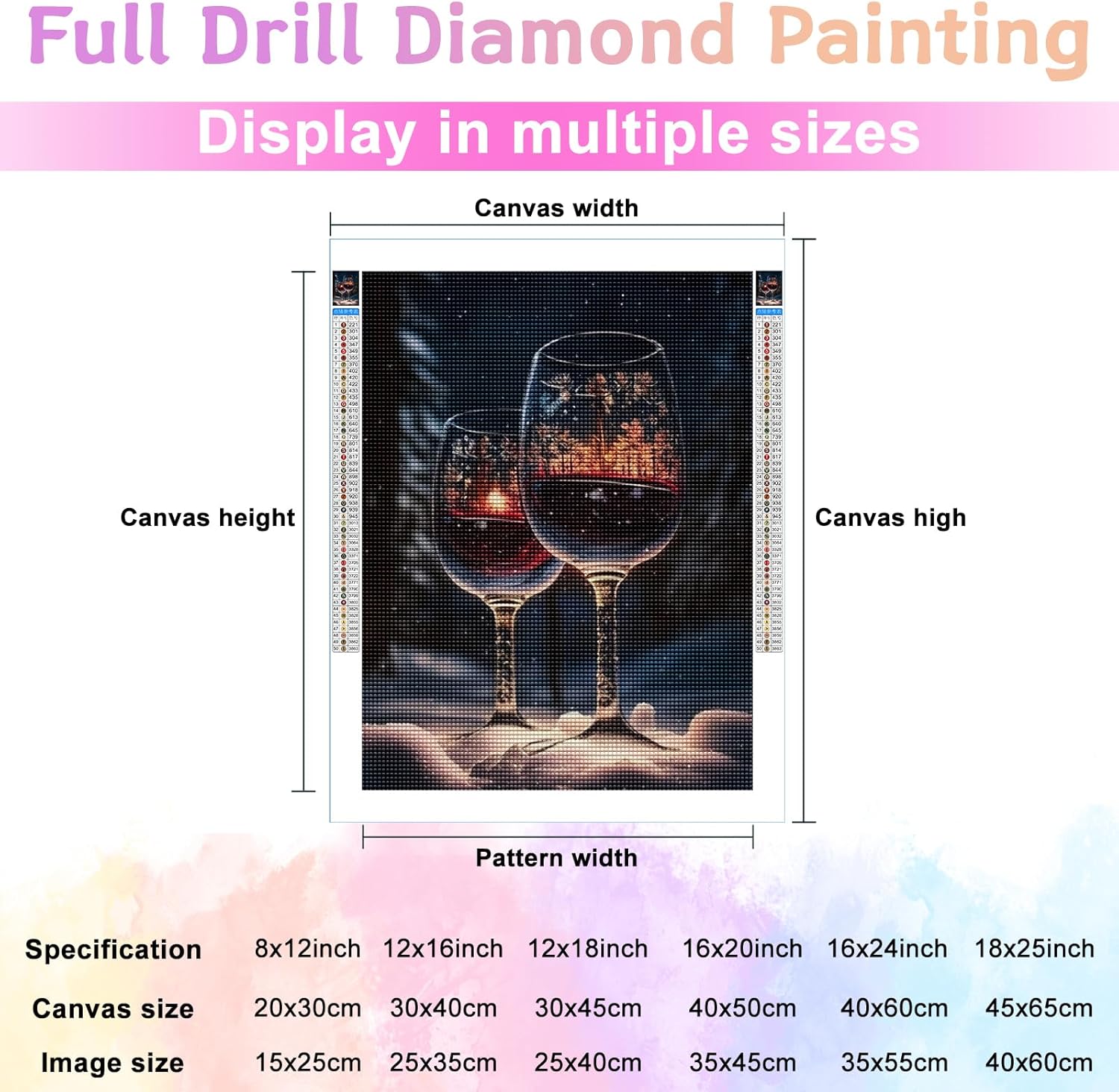Kits de pintura de diamantes para adultos, bricolaje 5D para el día de Navidad, kit de pintura de diamantes de taladro completo, arte de diamantes