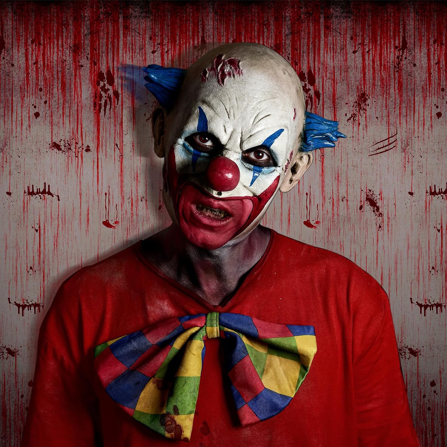 3 piezas de fondo de fotografía de Halloween con estampado sangriento, telón de fondo de plástico para Halloween, suministros de decoración de