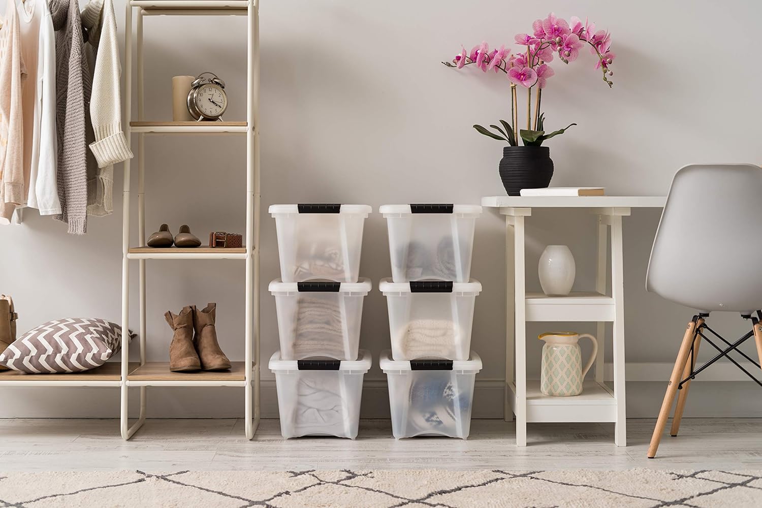 IRIS USA – Contenedor organizador de plástico transparente TB, 19 cuartos de galón, 6 unidades y 19 cuartos de galón. Contenedor organizador de