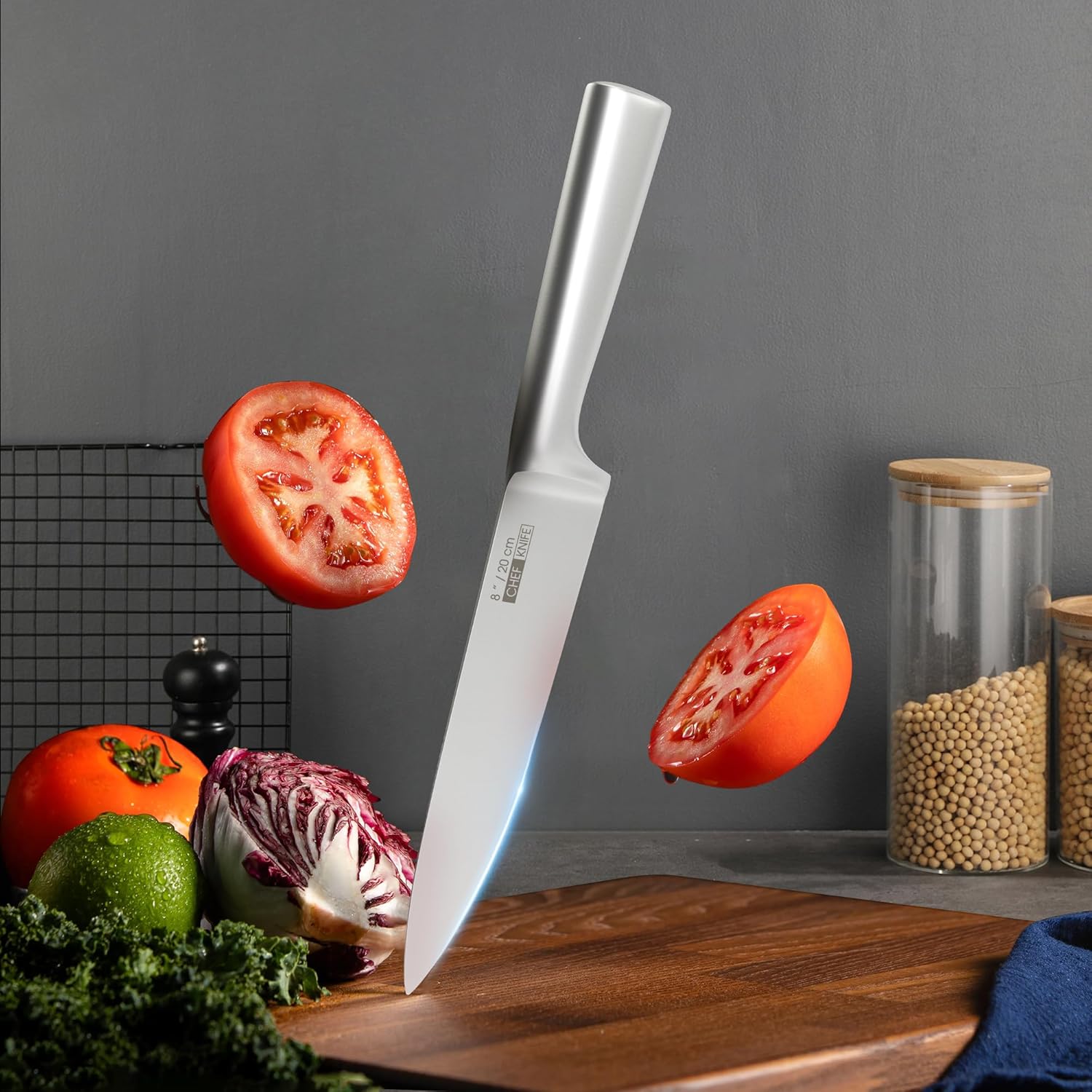 Juego de cuchillos de cocina, juego de cuchillos de 16 piezas con bloque