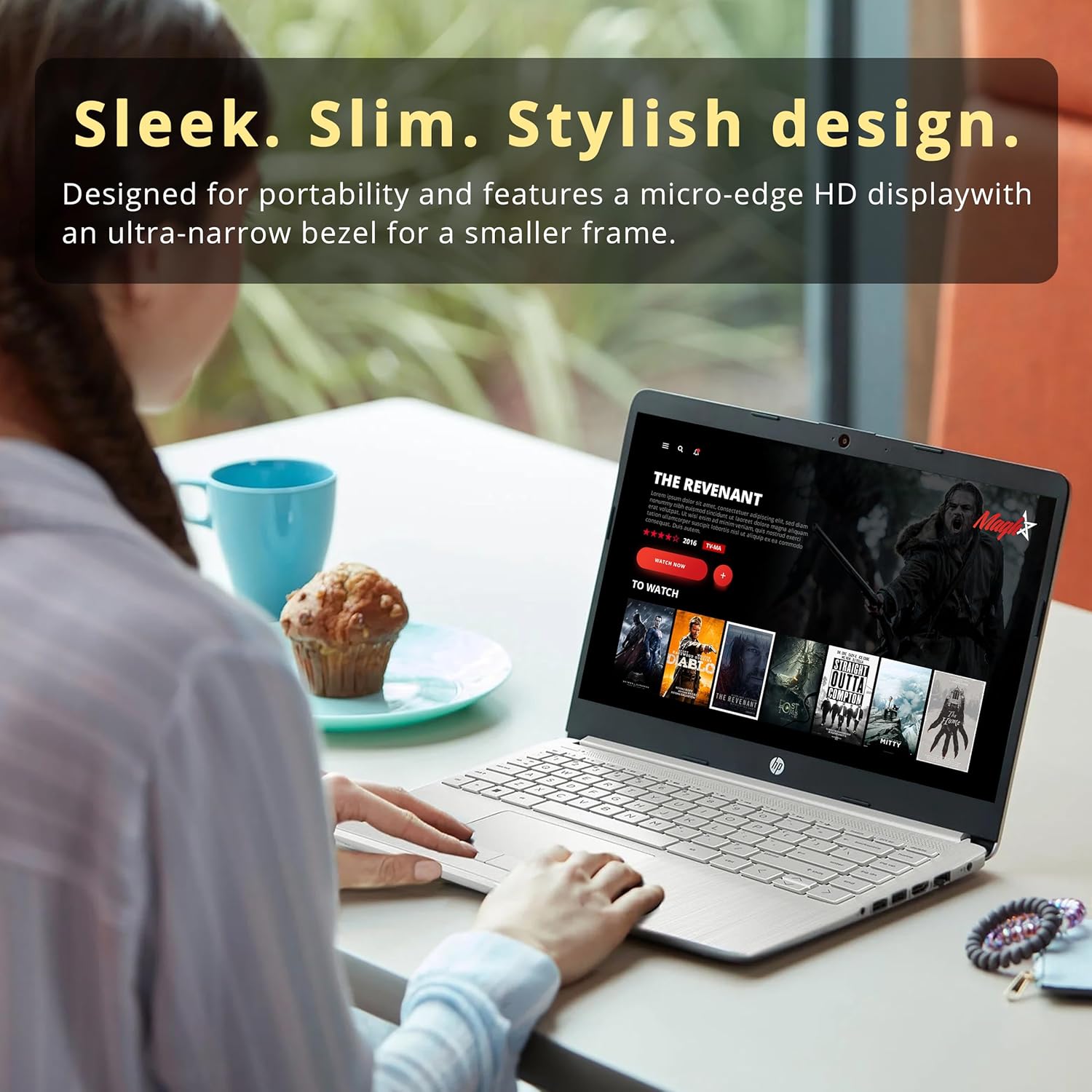 HP Premium Stream – Laptop BrightView HD de 14 pulgadas, Intel Celeron N4120, 16 GB de RAM, 64 GB eMMC, gráficos Intel UHD, cámara web HD, 1 año