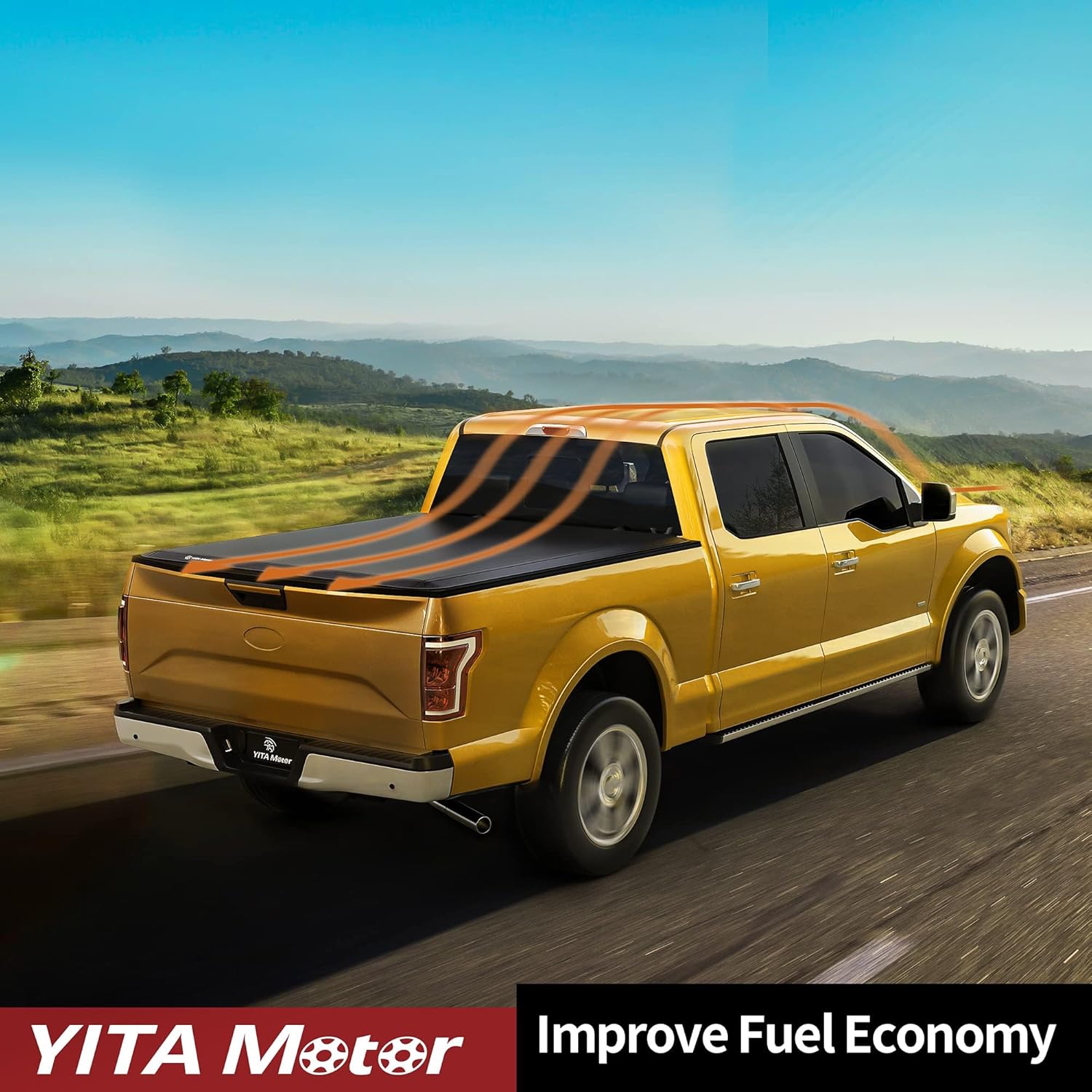 YITAMOTOR Cubierta suave para caja de camioneta plegable cuádruple compatible con Dodge Ram 1500 2009-2023 (solo 19-23), caja Fleetside de 6.4 pies