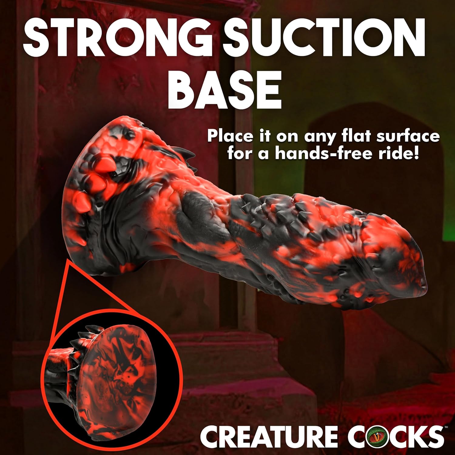 CREATURE COCKS Grim Reaper – Consolador de silicona para hombres, mujeres y parejas. Firme y flexible, base de succión fuerte, consolador de