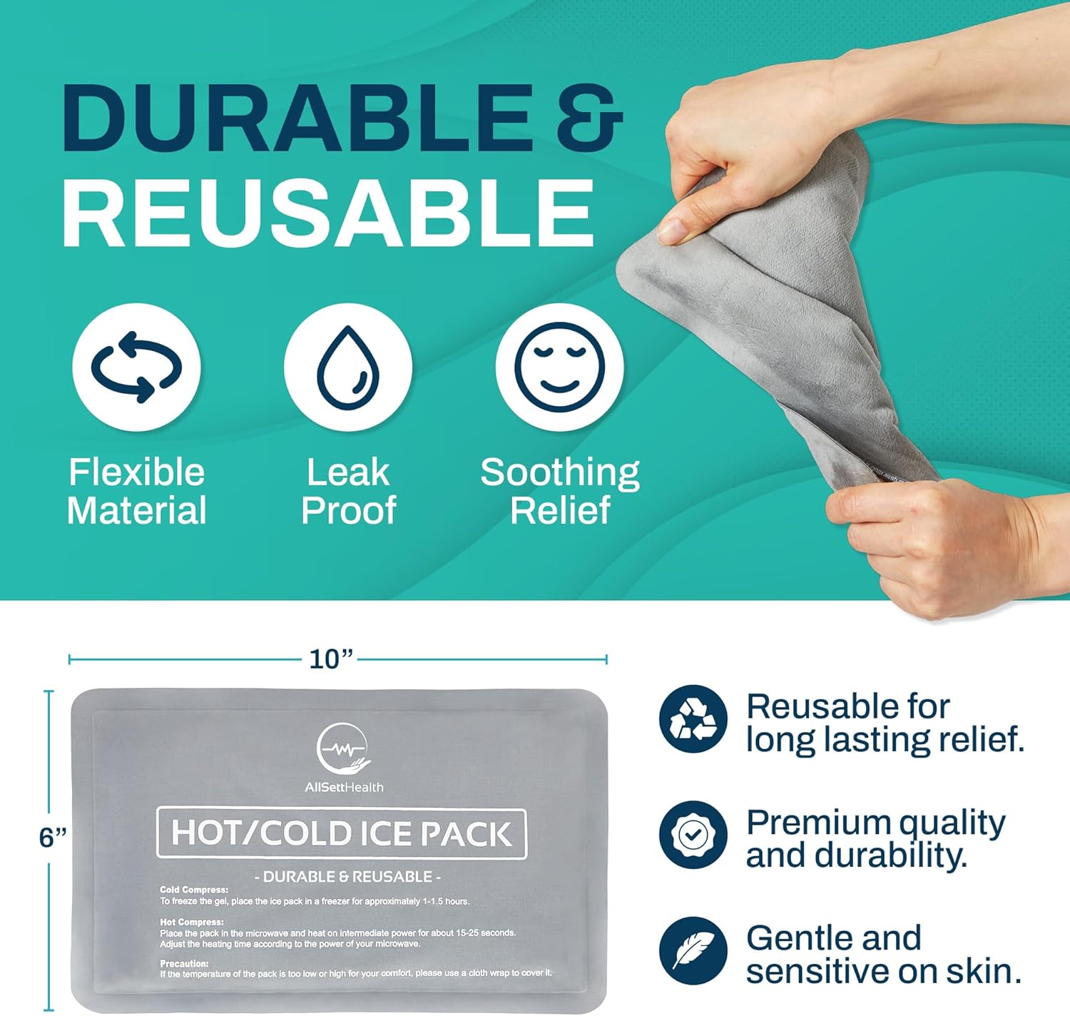 Paquete de 4 bolsas de hielo reutilizables para lesiones, bolsa de hielo suave con tela de vellón suave de terciopelo, juego de hielo flexible de