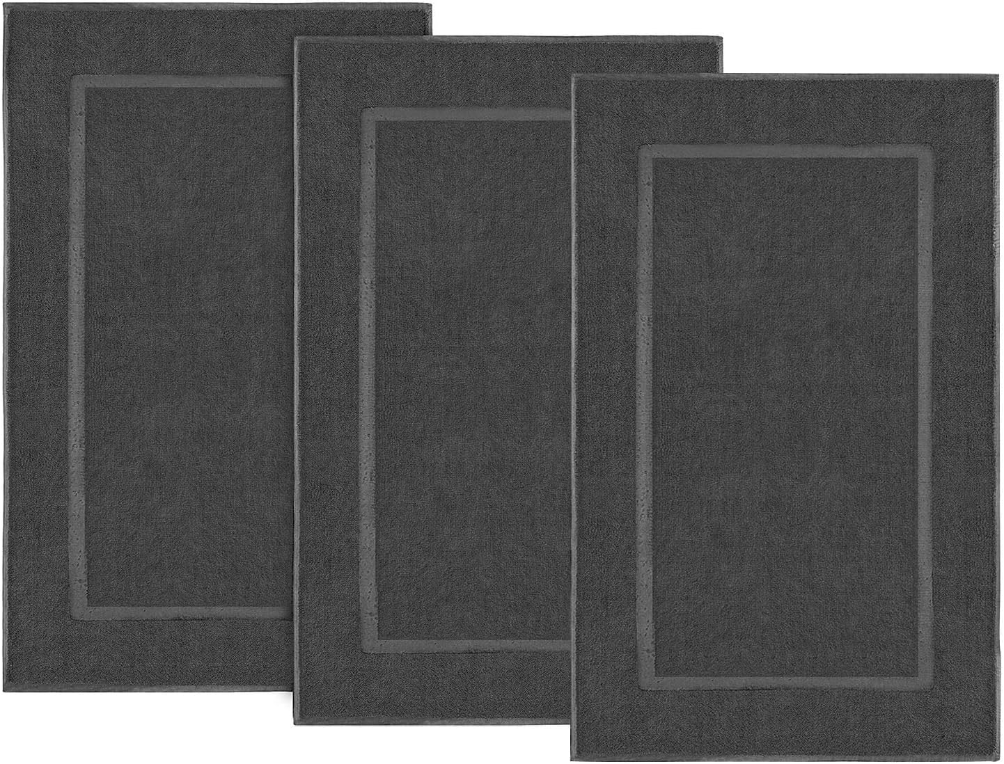 Simpli-Magic 79180 – Juego de alfombrillas de baño, color gris, paquete de 3