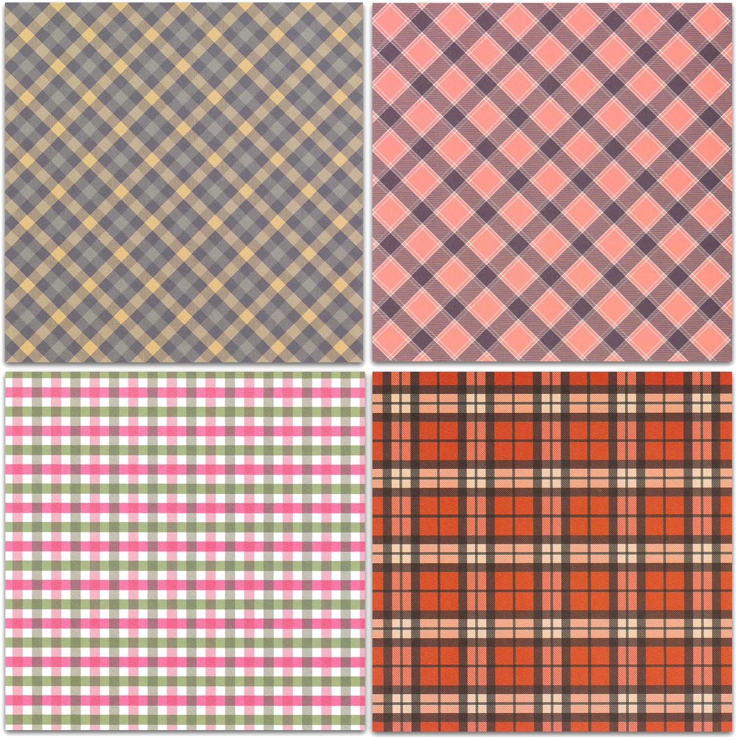 BLEDS Papel para álbum de recortes de 12 x 12 pulgadas, 24 unidades de suministros de papel para hacer tarjetas, bloc de papel básico para diario de