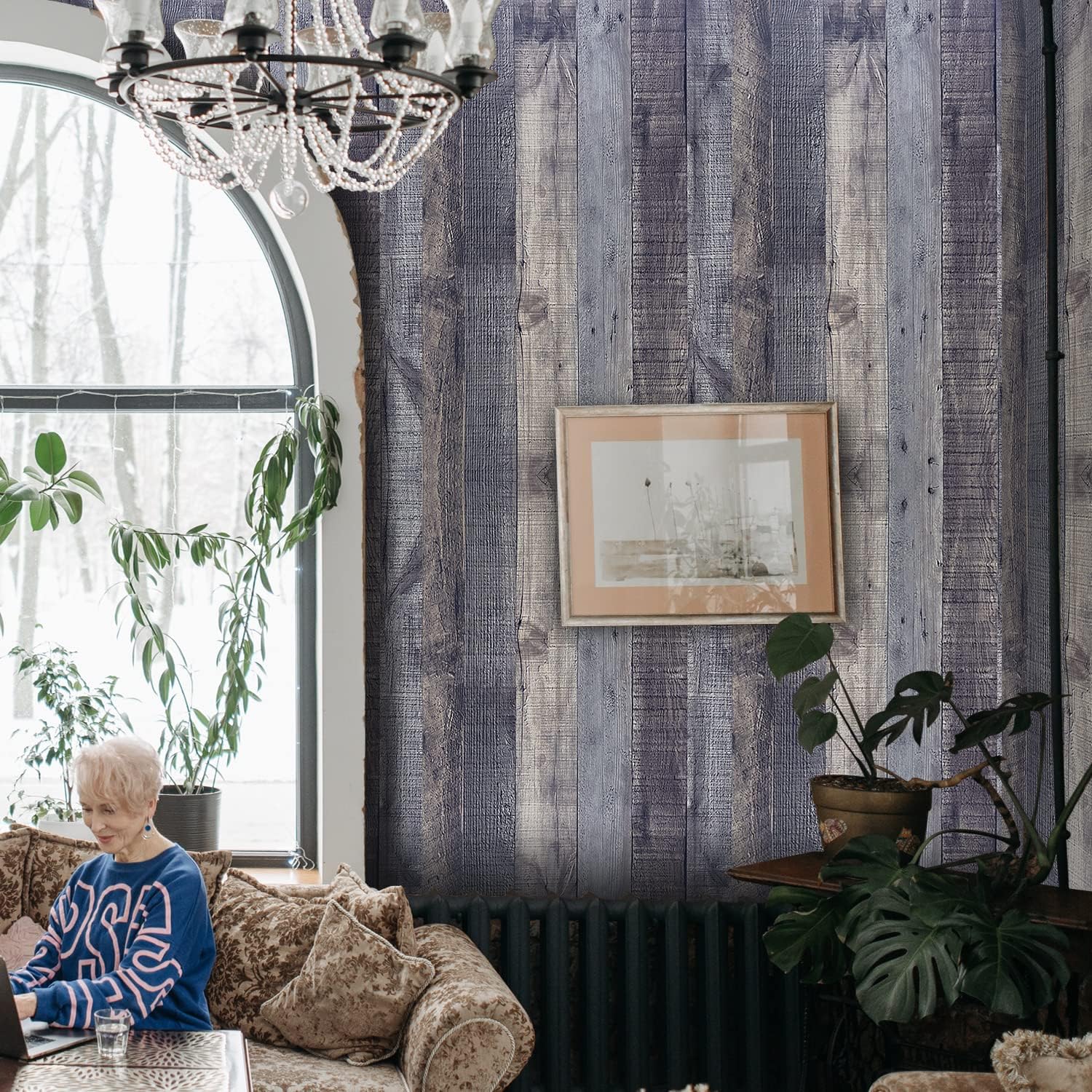 Shiplap – Papel tapiz autoadhesivo con tablones de madera, papel de contacto de madera, papel de pared autoadhesivo para decoración del hogar, sala