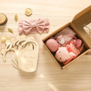 Set de regalo para bebés recién nacidas, cesta de regalo de baby shower con diadema de lazo, calcetines, manta calmante para bebé, toalla para baba, Set de regalo para bebés recién nacidas, cesta de regalo de baby shower con diadema de lazo, calcetines, manta calmante para bebé, toalla para baba,