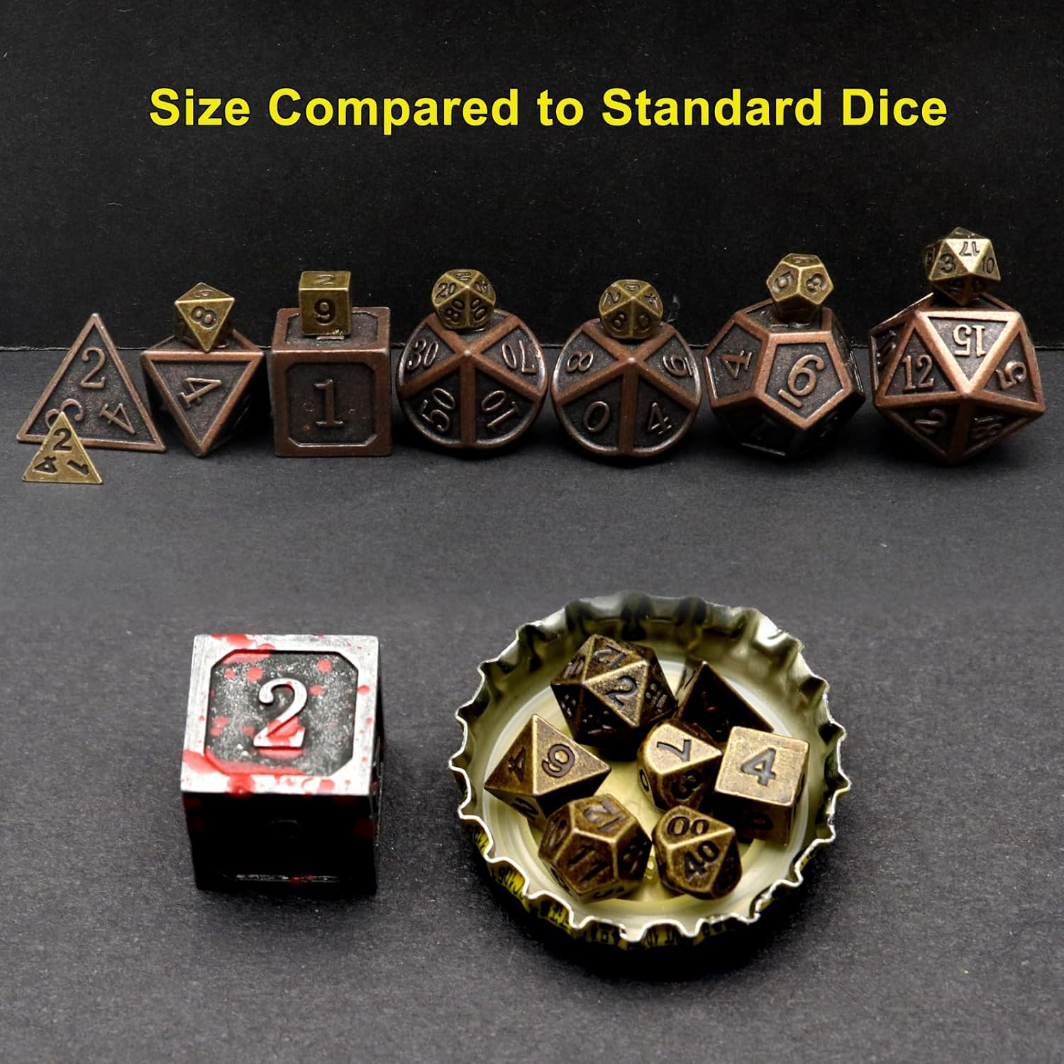 Haxtec Mini juego de dados con estuche de dados para llavero y clip de titanio para llaves