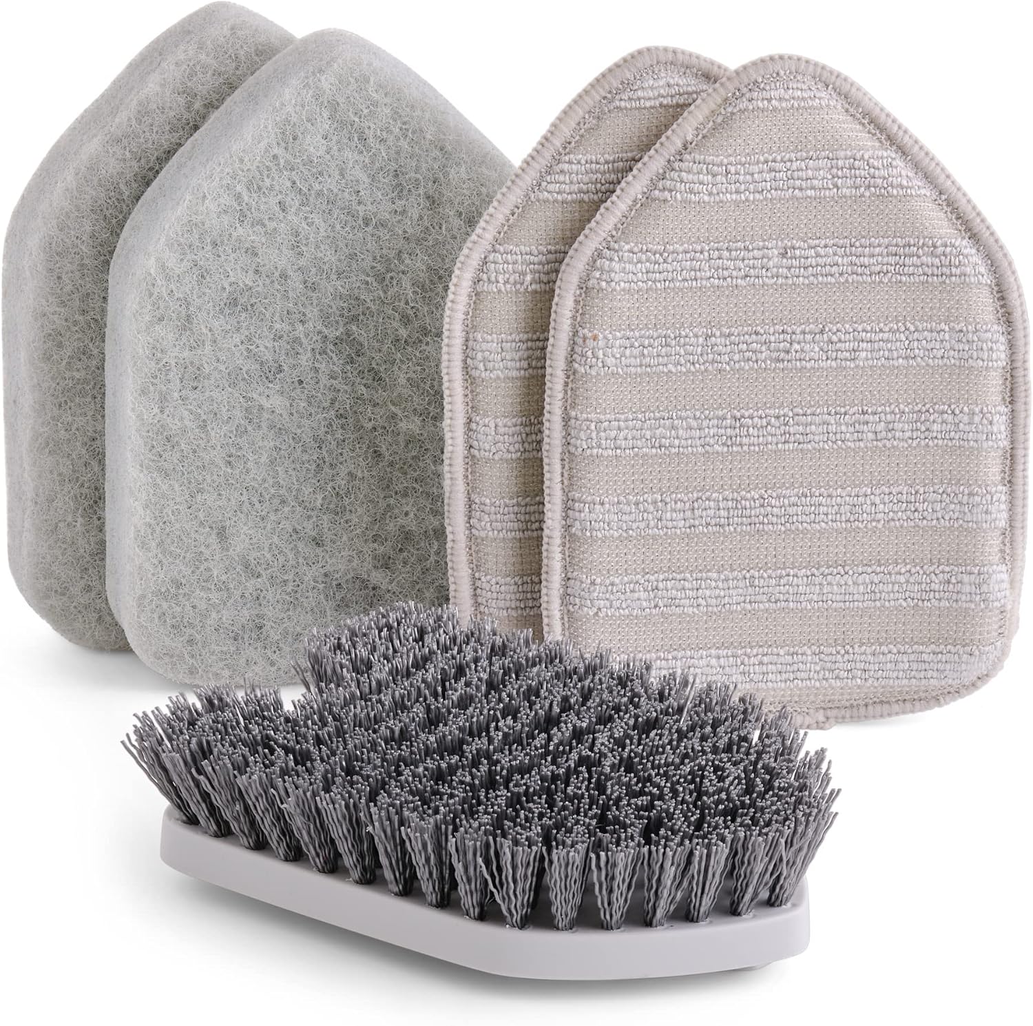 Paquete de recambio de cepillo de limpieza 3 en 1, 3 paquetes de repuesto multiusos para el cepillo de limpieza de ducha Moku Home (1 cepillo de