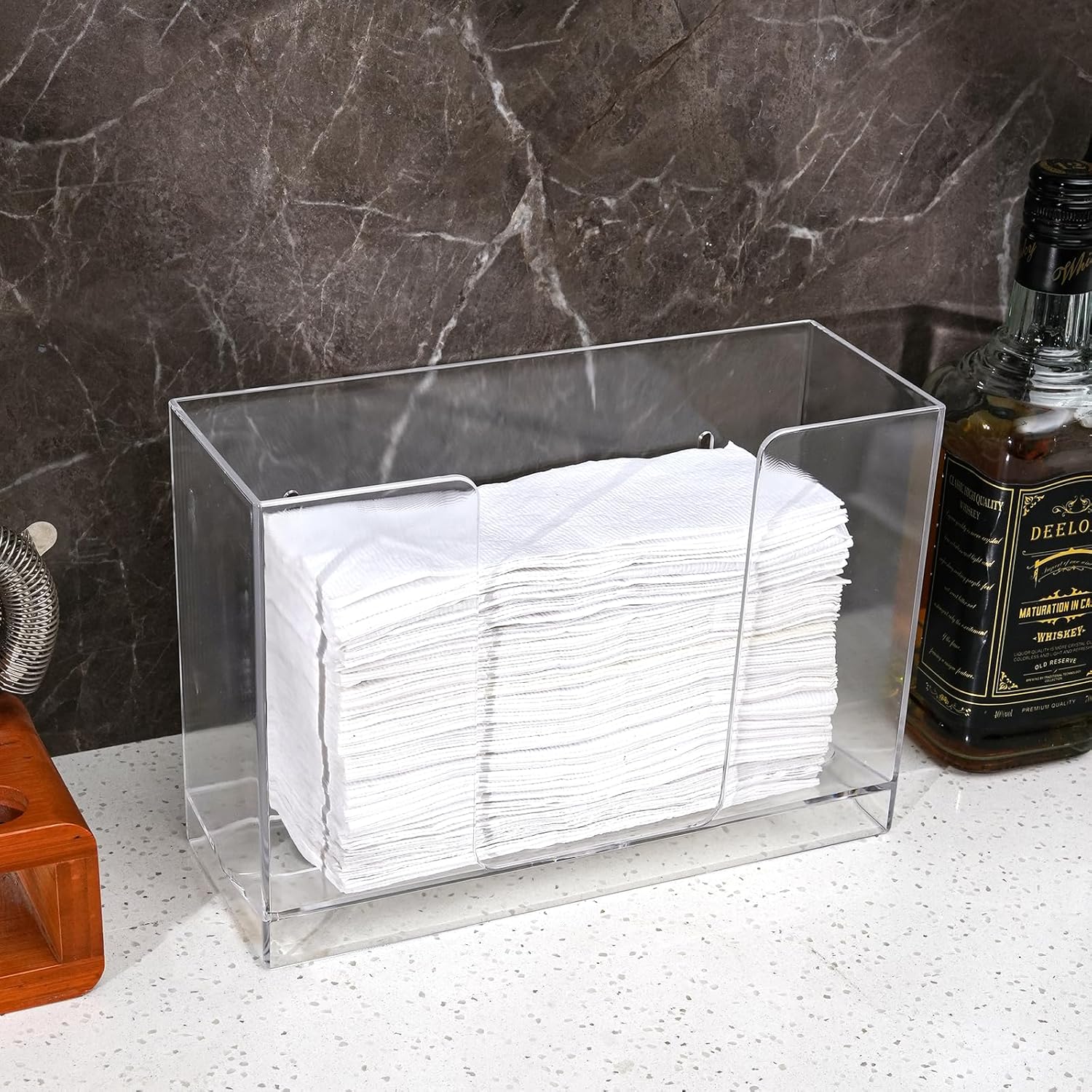 Dispensador de toallas de papel para montaje en pared, dispensador de toallas de papel multipliegue transparente con tapa, adecuado para toallas de