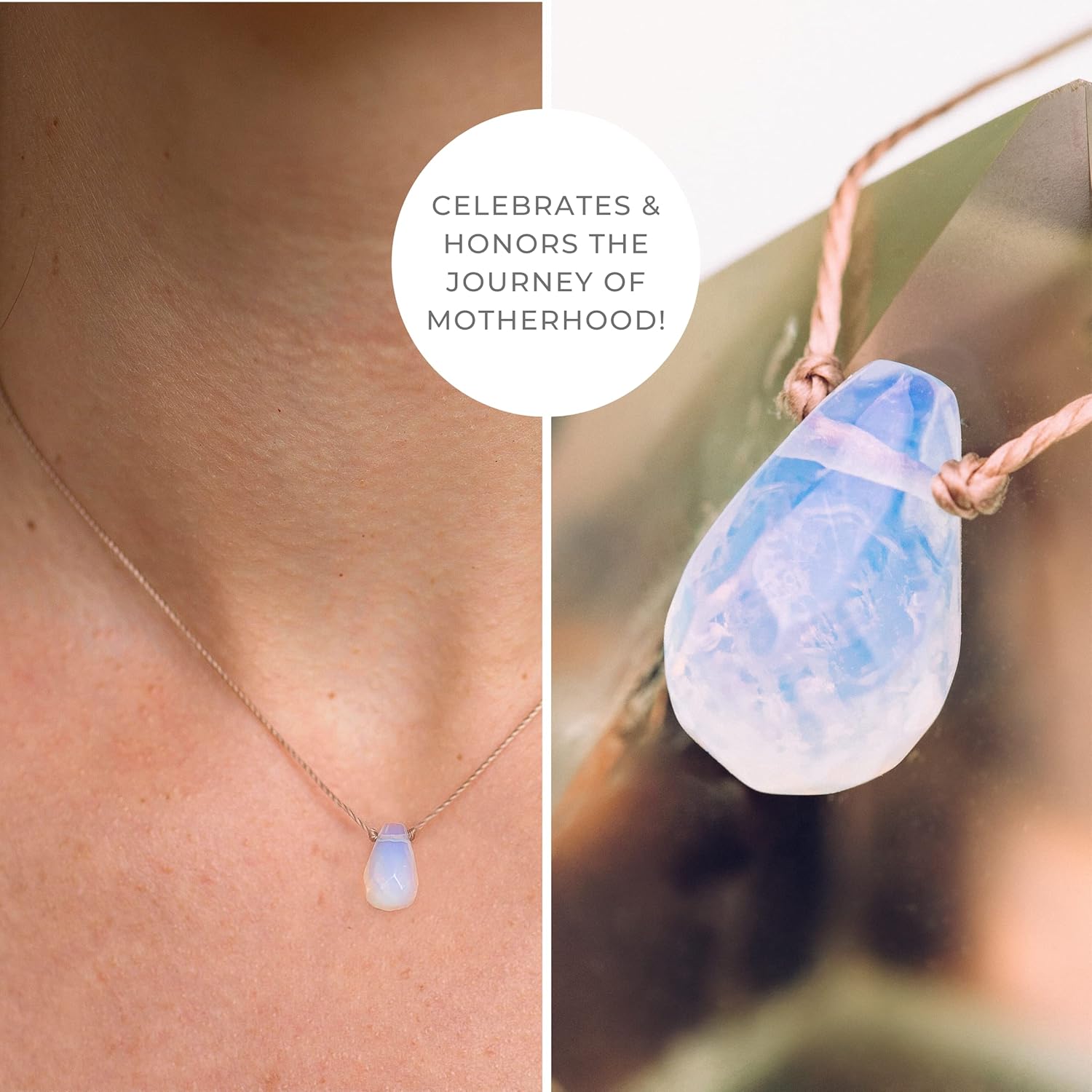 SoulKu Soul Shine Handmade Necklace, Empowering Jewelry With Healing Crystal, Inspirational Jewelry For Women, Mom & Sister, 2″” Extender With