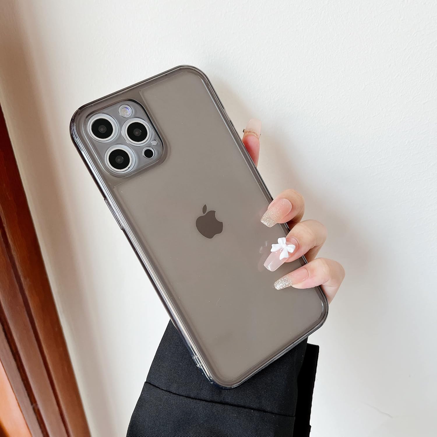 ZTOFERA Funda para iPhone 13 Pro Max 6.7 pulgadas, Transparente Suave Silicona Bumper Protector Retro Color Transparente A Prueba de Golpes Caja Del