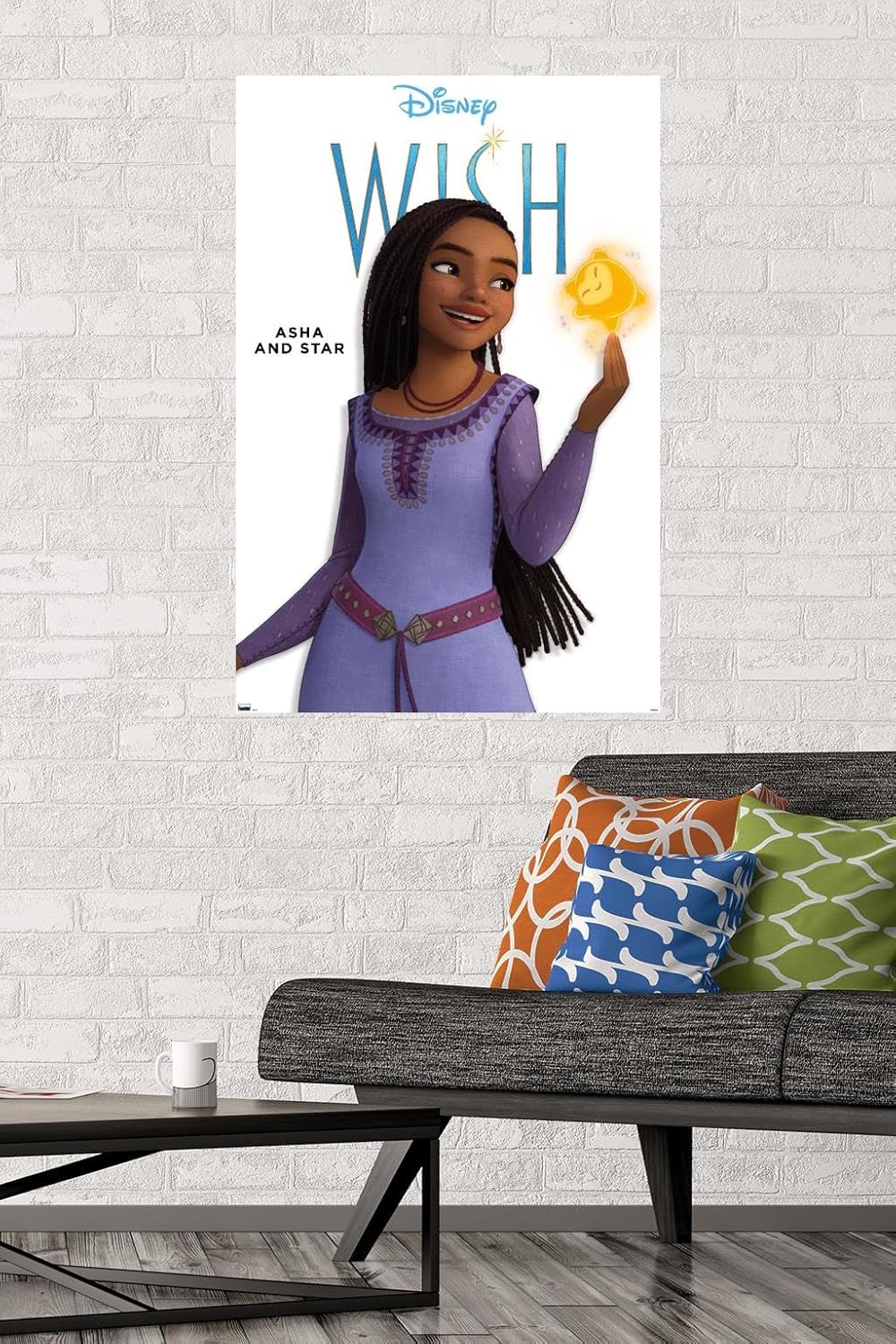 Trends International Disney Wish Asha Feature Series – Póster de pared, 22.37 x 34.00 pulgadas, paquete de póster y montaje
