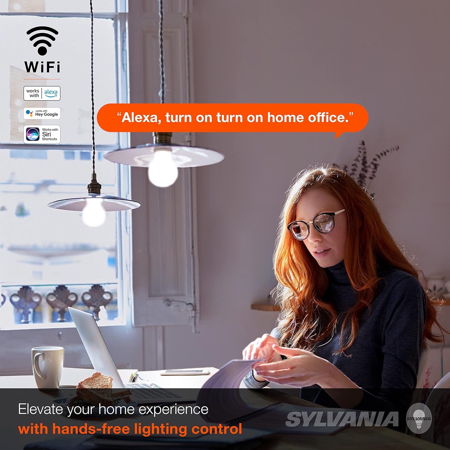 Sylvania – Bombilla LED inteligente A19 WiFi, 9 W eficiente, blanco sintonizable, 2700K – 6500K, para AlexaGoogle AssistantSiri Shortcuts, Energy