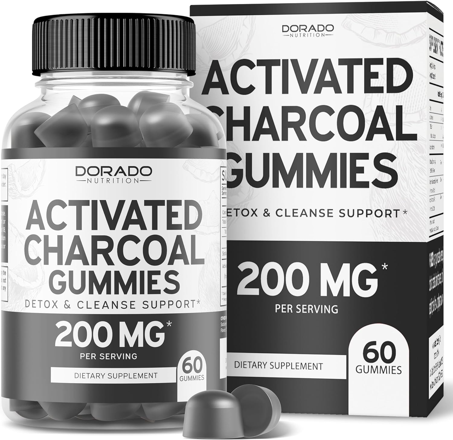 Keto ACV Gummies (60 unidades) Fórmula avanzada para perder peso y gomitas de carbón activado (60 unidades) apoyo saludable de desintoxicación y