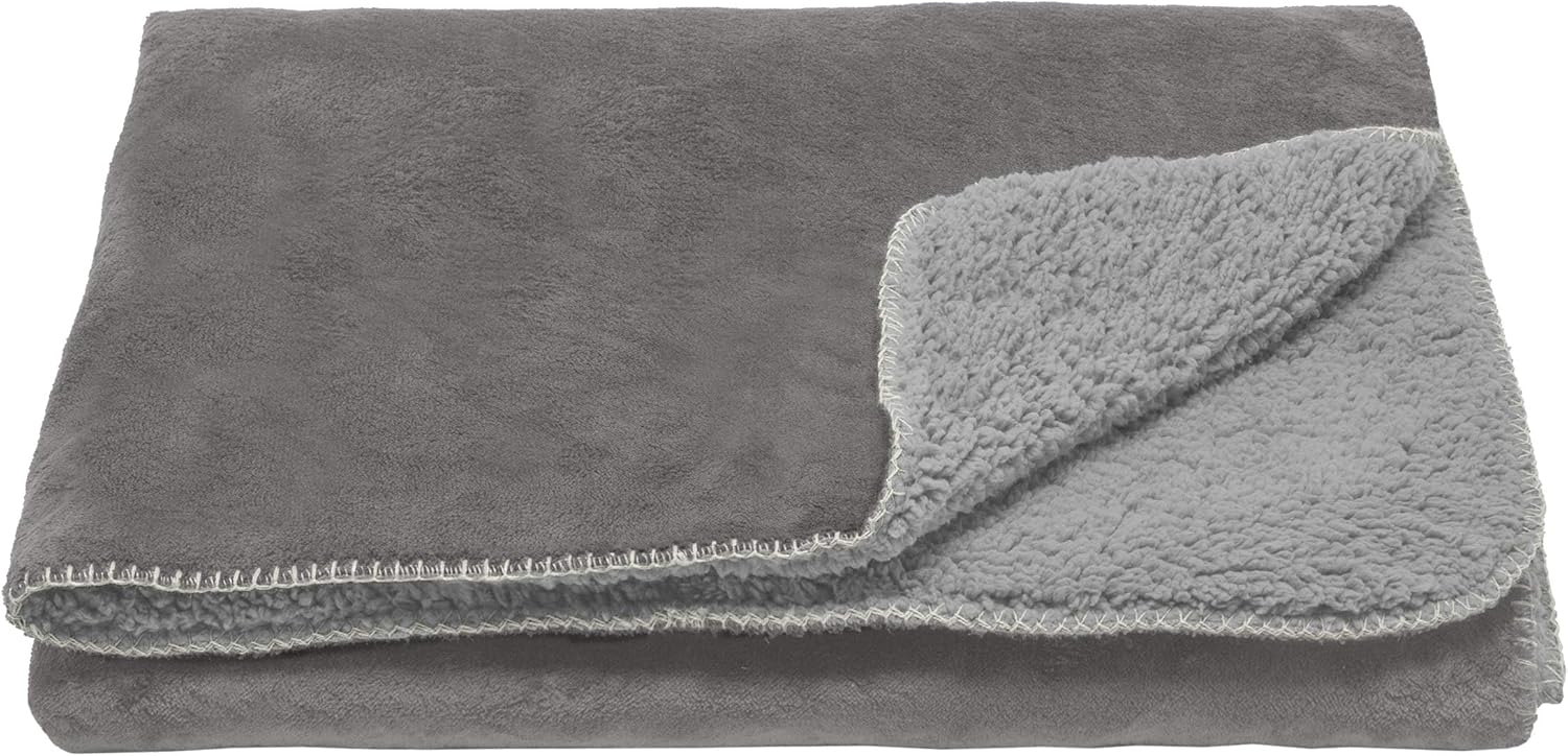 Manta de cama Furhaven para mascotas como perros y gatos  Manta térmica de rizo impermeable y lana de cordero sintética, auto calentable, para