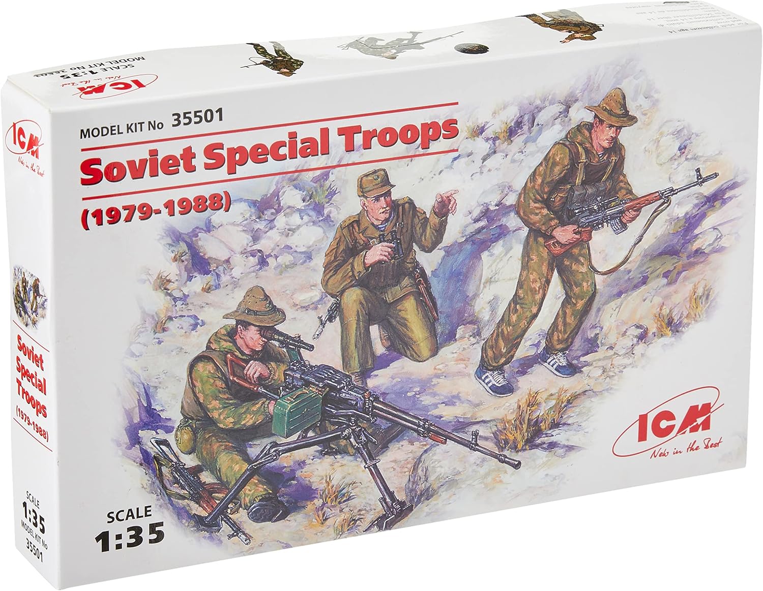 ICM Modelos Soviético-Afganistán Guerra Soviética Troops Special Building Kit