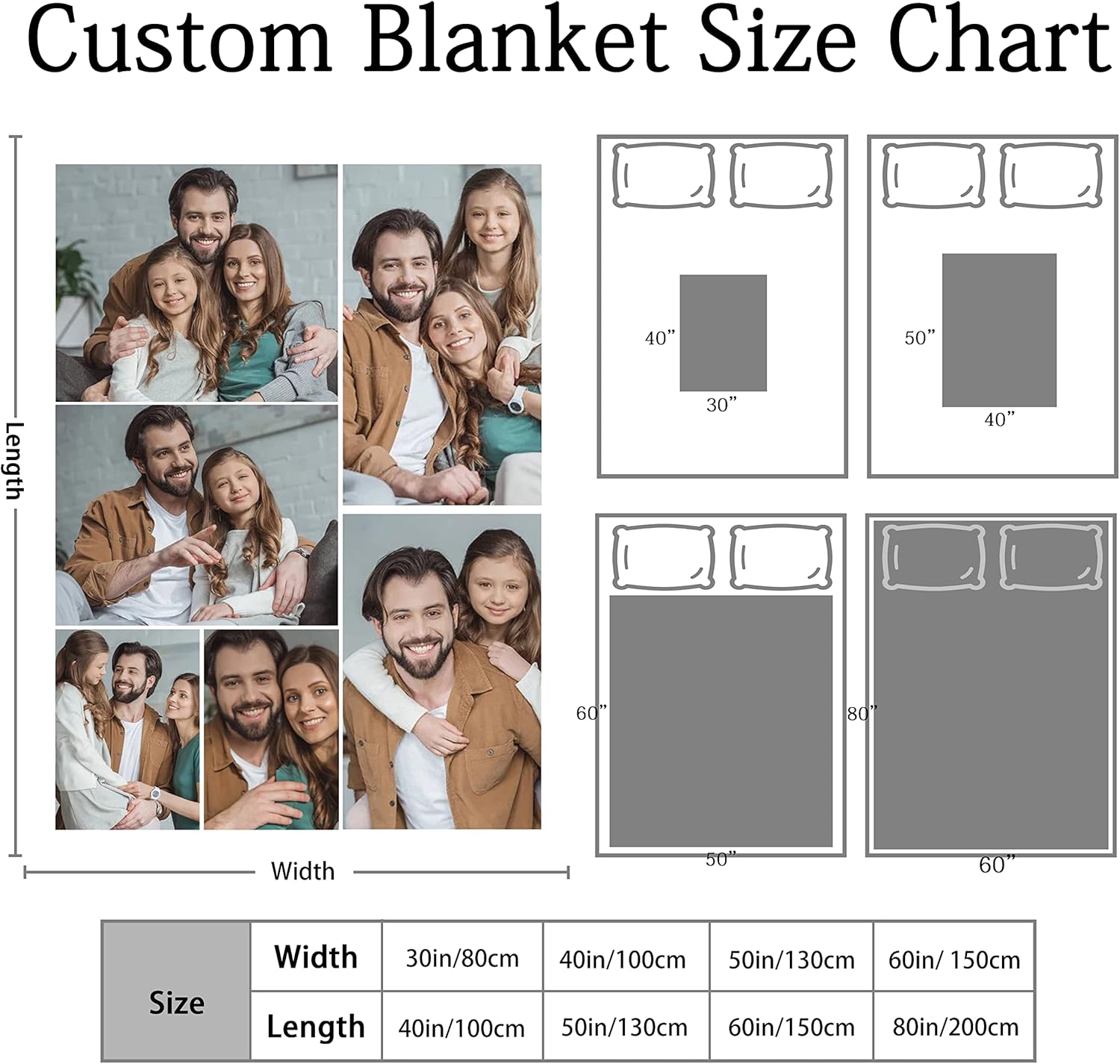Lcyawer Manta personalizada con fotos, mantas personalizadas para adultos y niños, regalos personalizados para Navidad, Halloween, día de San